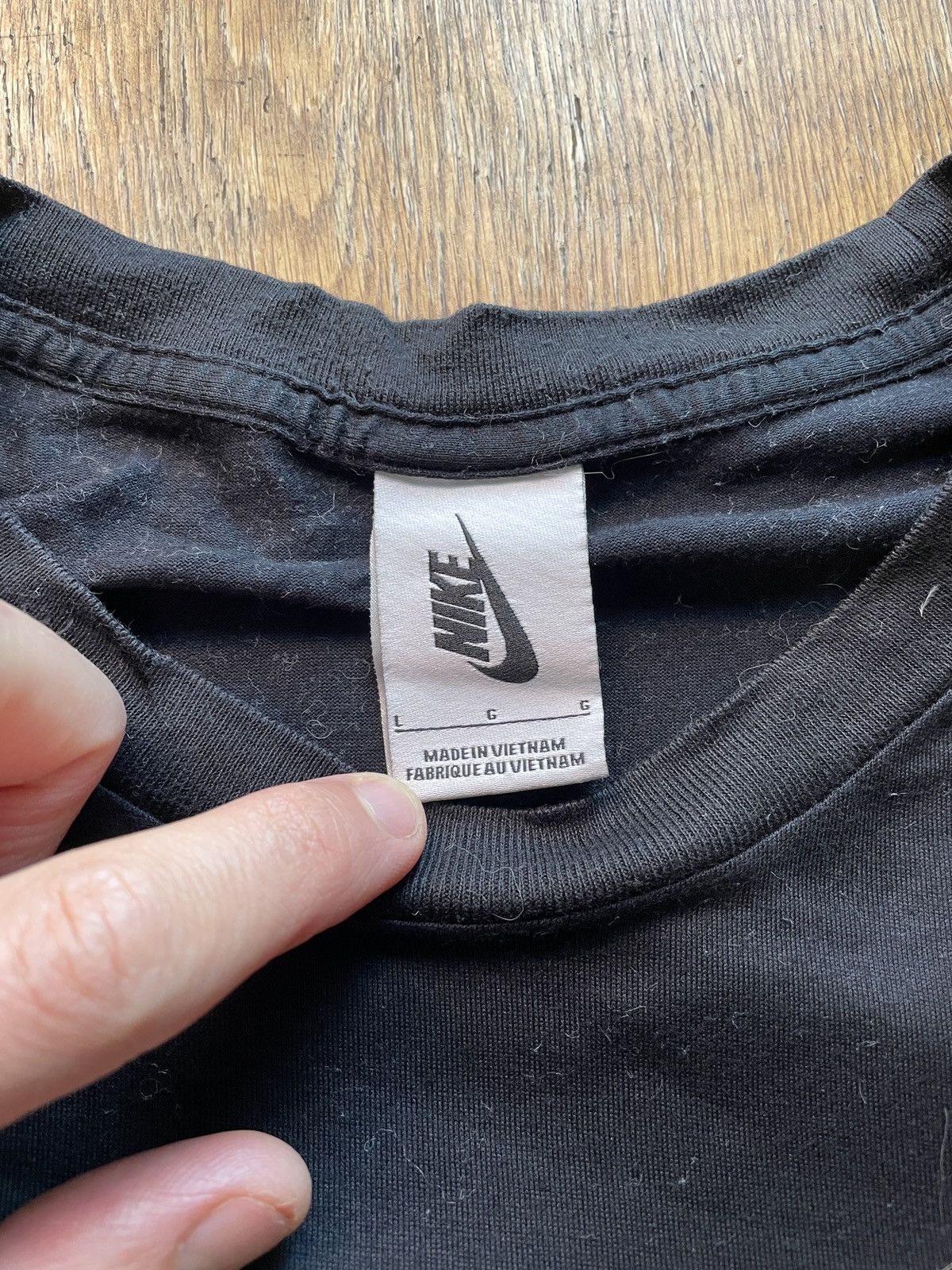 Nike Olivier Rousteing x NikeLab Black T-Shirt with Golden Swoosh Size US L / EU 52-54 / 3 - 2 Thumbnail