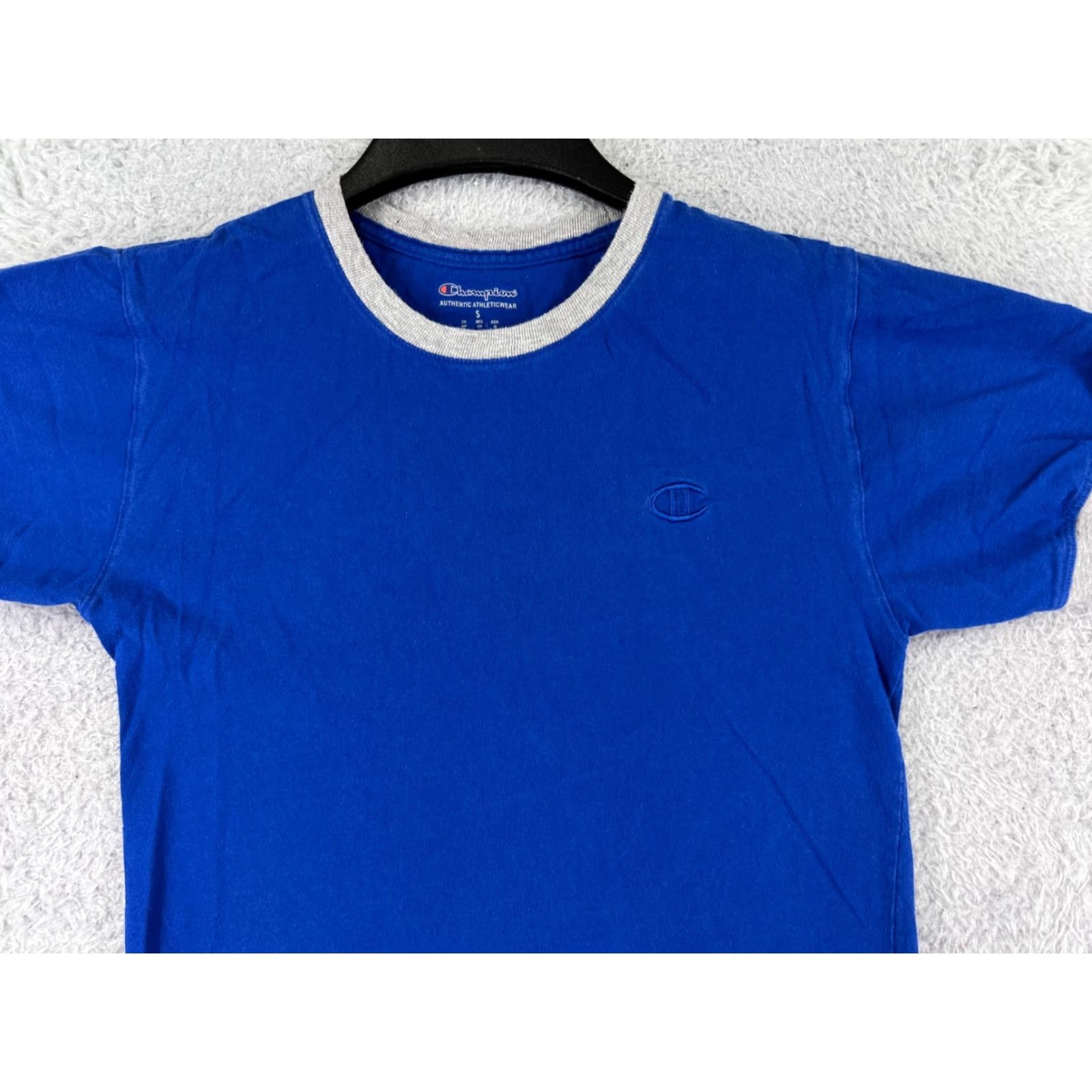 Champion Champion Shirt Mens Small Blue Embroidered Logo Short Sleeve Crew Neck Cotton Size US S / EU 44-46 / 1 - 4 Thumbnail