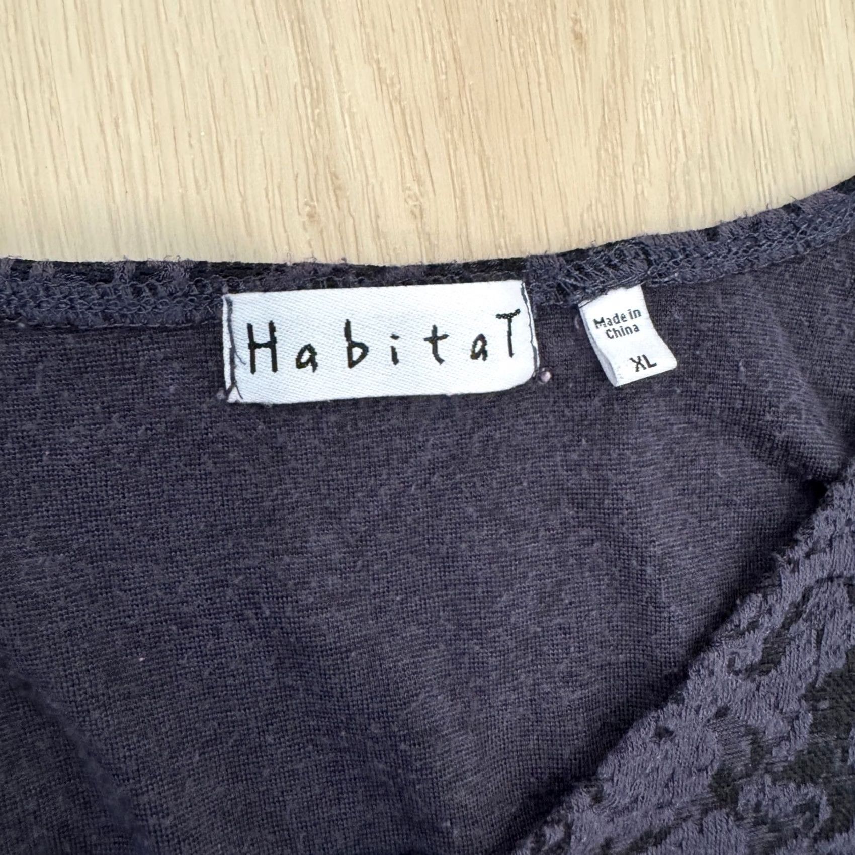 Habitat Habitat Blouse XL Purple Black Lacey Paisley Burnout Long Sleeve Top Womens Size XL / US 12-14 / IT 48-50 - 3 Thumbnail