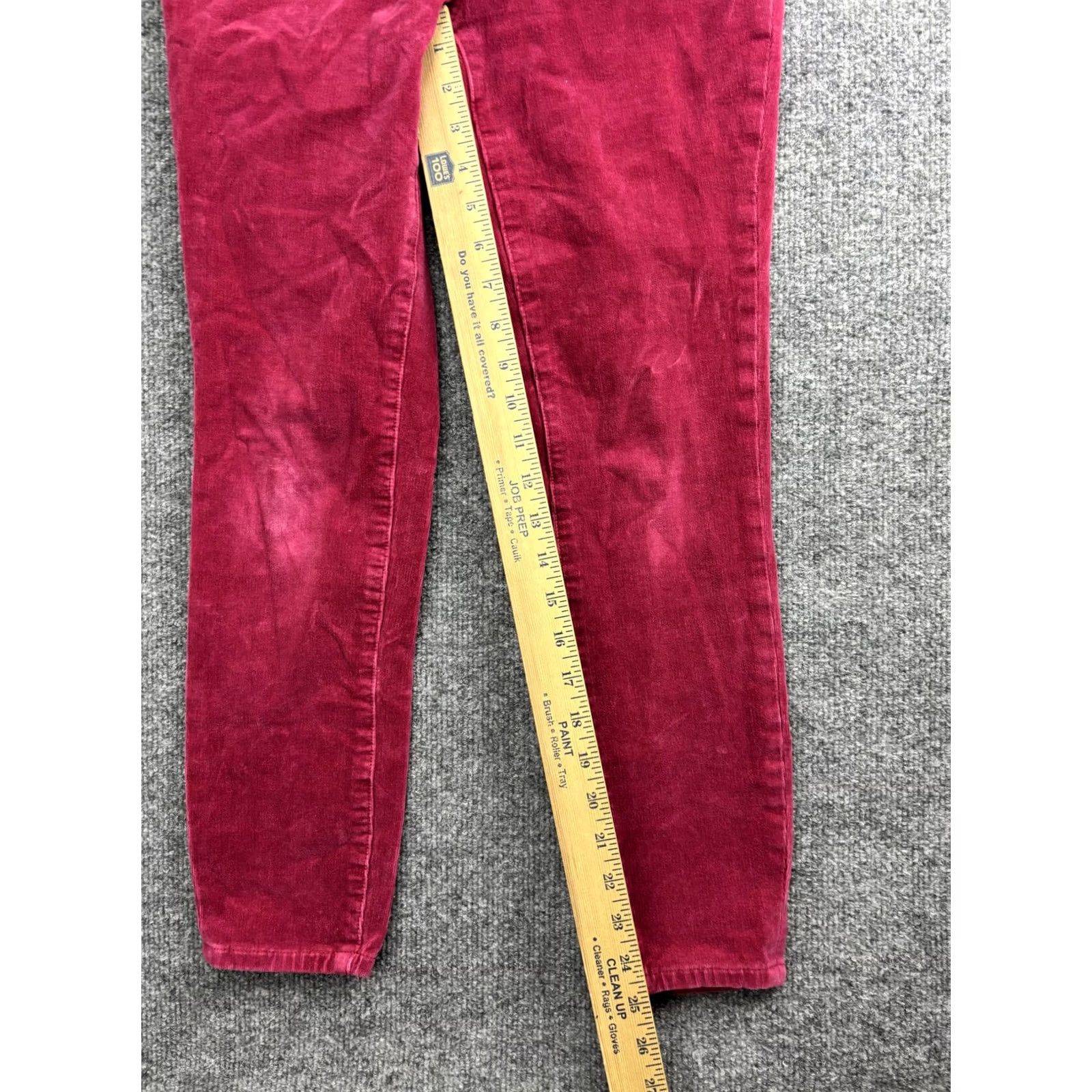 Vintage Pilcro And The Letterpress Womens 27 Red Corduroy High Rise Skinny Ankle Pants Size 27" / US 4 / IT 40 - 5 Thumbnail