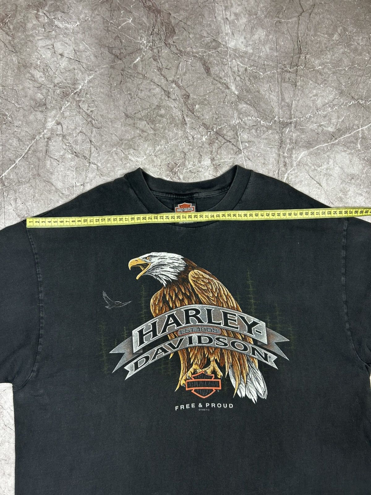 Harley Davidson VINTAGE 1998 Harley Davidson Eagle T-Shirt Size US XL / EU 56 / 4 - 8 Thumbnail