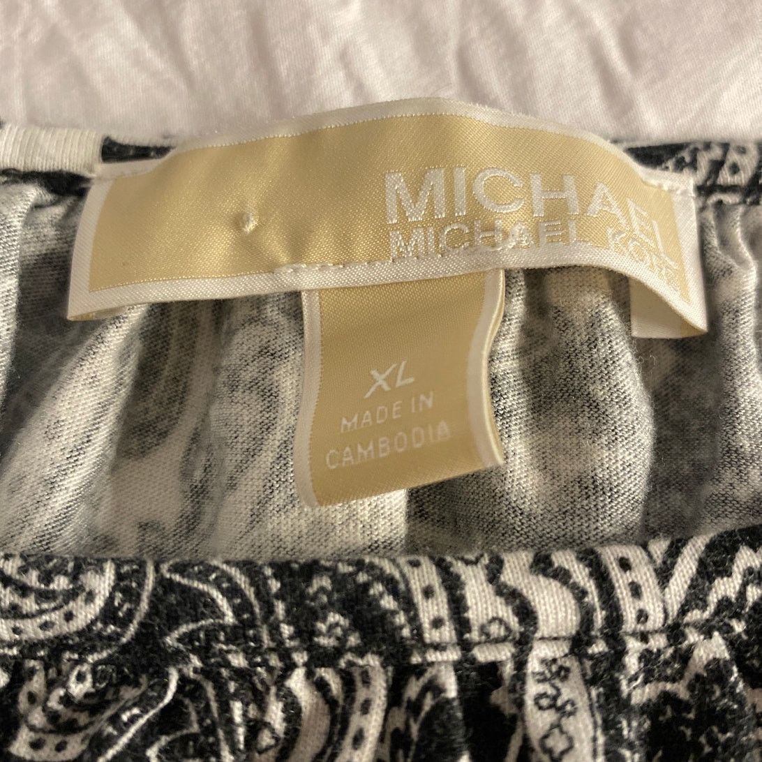 Michael Kors Michael Kors Black White Paisley Blouse XL 3/4 Sleeve Boho Size XL / US 12-14 / IT 48-50 - 3 Thumbnail