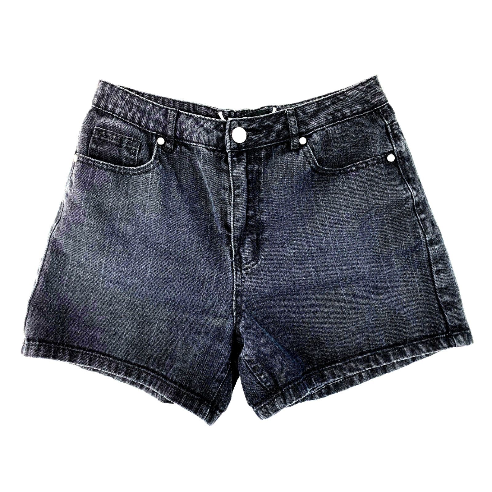 Missguided Missguided Womens Jean Shorts Short Shortie Denim Distressed Casual Black 4 Jeans Shorts Womens Black Size 27" / US 4 / IT 40 - 2 Thumbnail