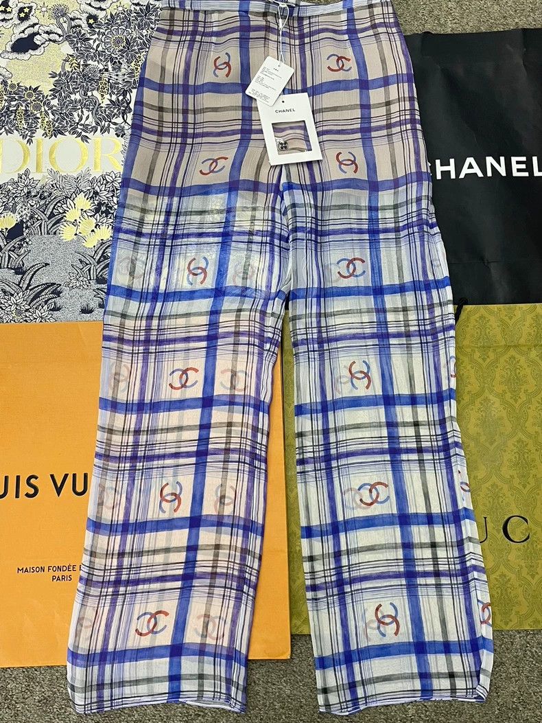 Chanel Chanel 23P Silk Printed Trousers Size US 36 / EU 52 - 1 Thumbnail