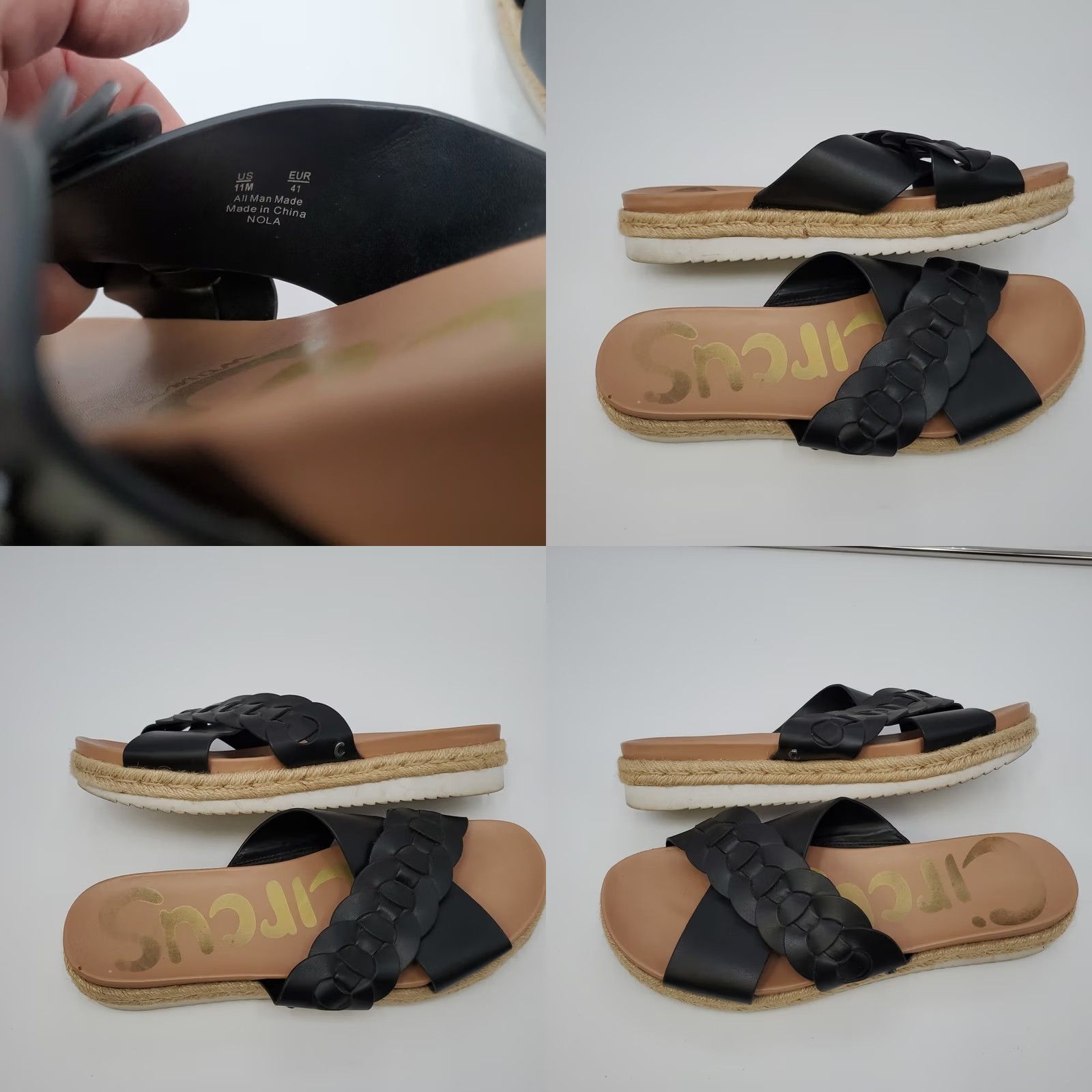 Sam Edelman Circus by Sam Edelman Sandal Nola Espadrille Platform Open Toe Black Women's 11 Summer Spring Size US 11 / IT 41 - 8 Thumbnail