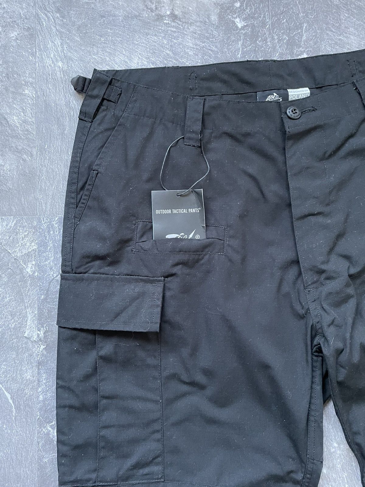 Vintage Helikon Tex military cargo black pants baggy mens XL Size US 36 / EU 52 - 3 Thumbnail