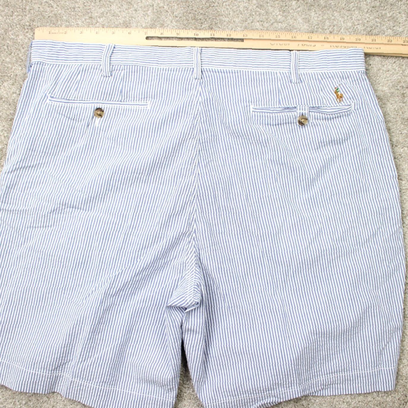 Polo Ralph Lauren POLO Ralph Lauren Shorts Mens 40 Blue Stretch Straight Fit Chino Flesh Pony Size US L / EU 52-54 / 3 - 6 Thumbnail