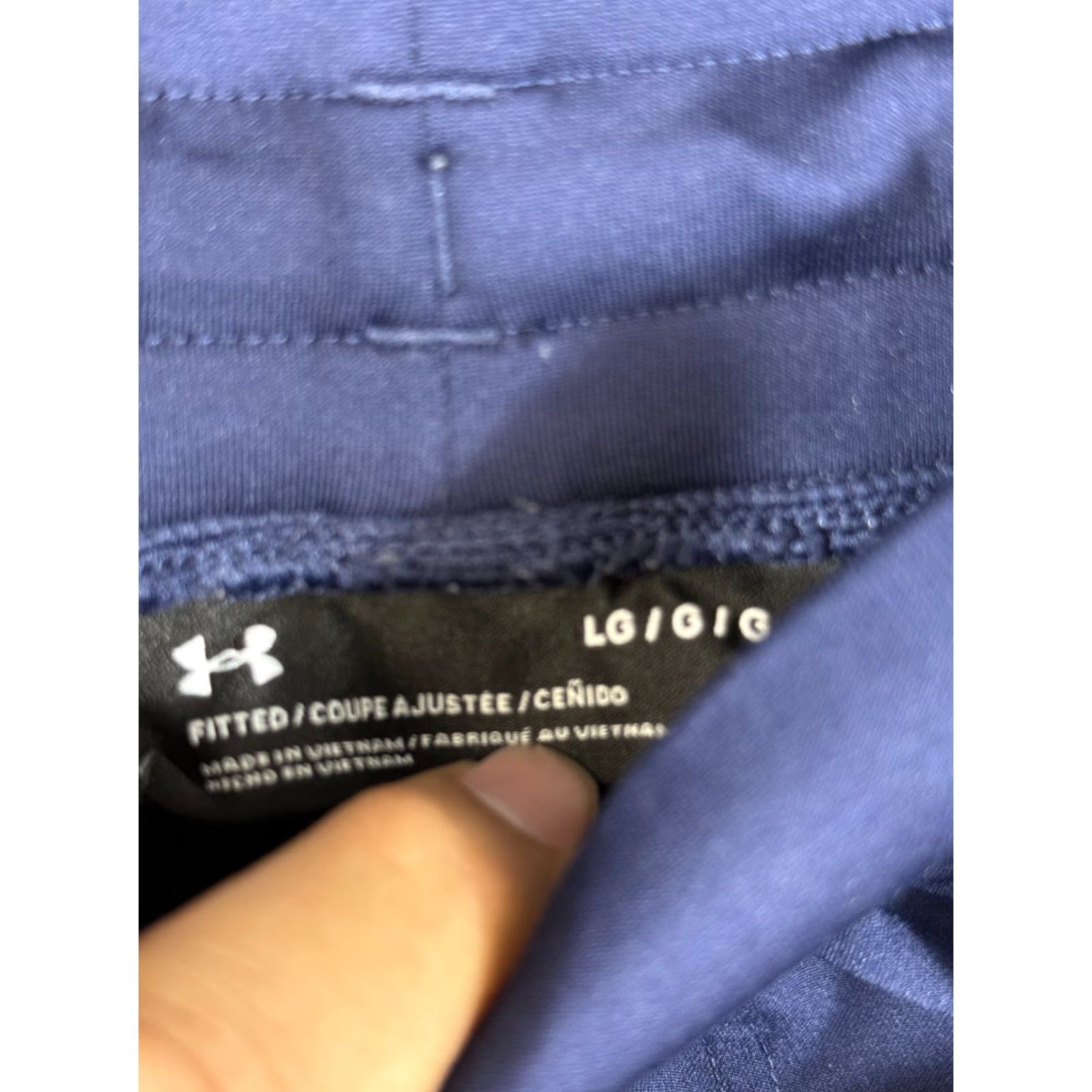Under Armour Under Armour Activewear Track Pants Womens L Blue Tapered Leg Pull On Pockets Stretch Breathable Size 36" / US 14 / IT 50 - 5 Thumbnail