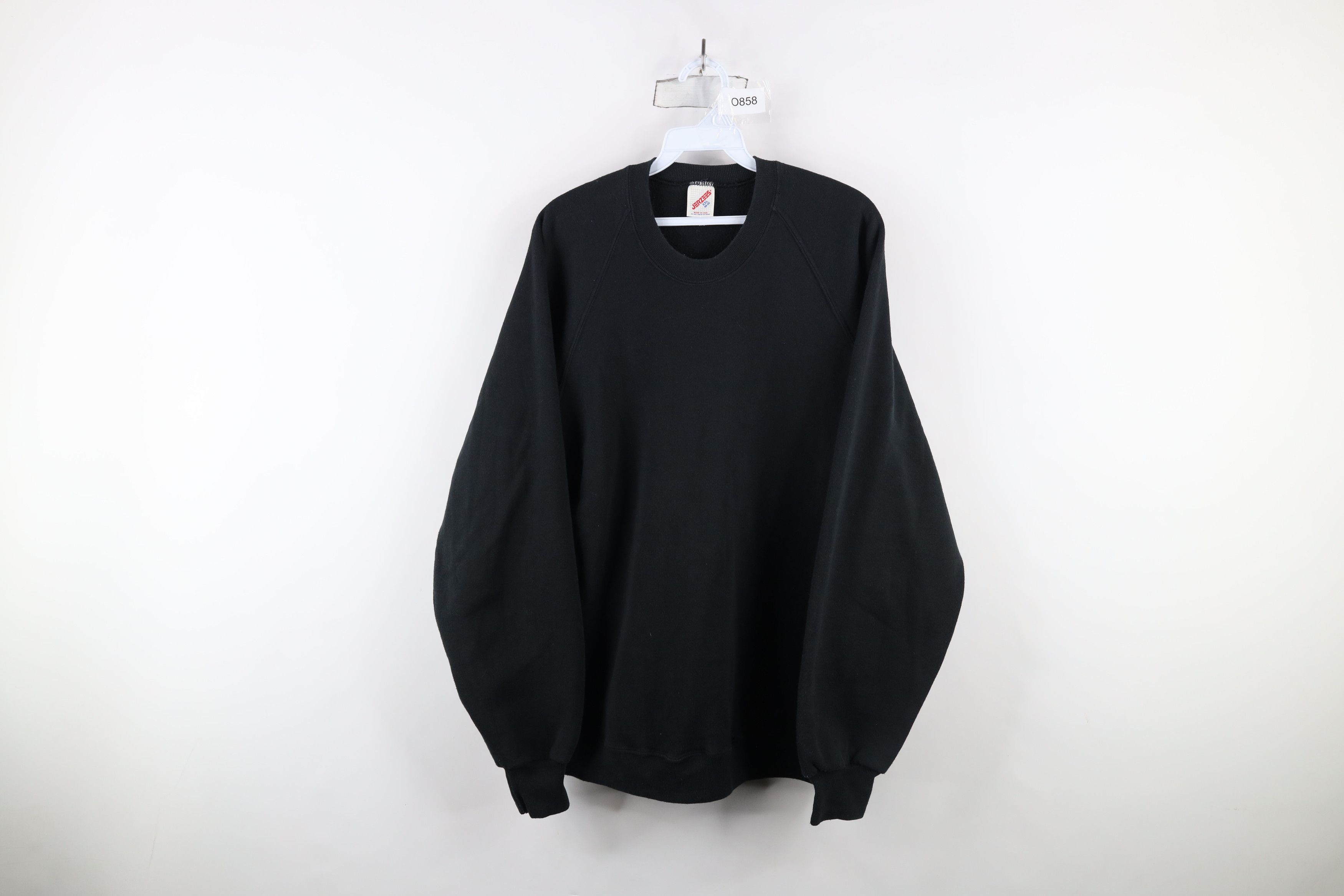 Vintage Vintage 90s Streetwear Blank Crewneck Sweatshirt Black USA Size US XXL / EU 58 / 5 - 1 Thumbnail