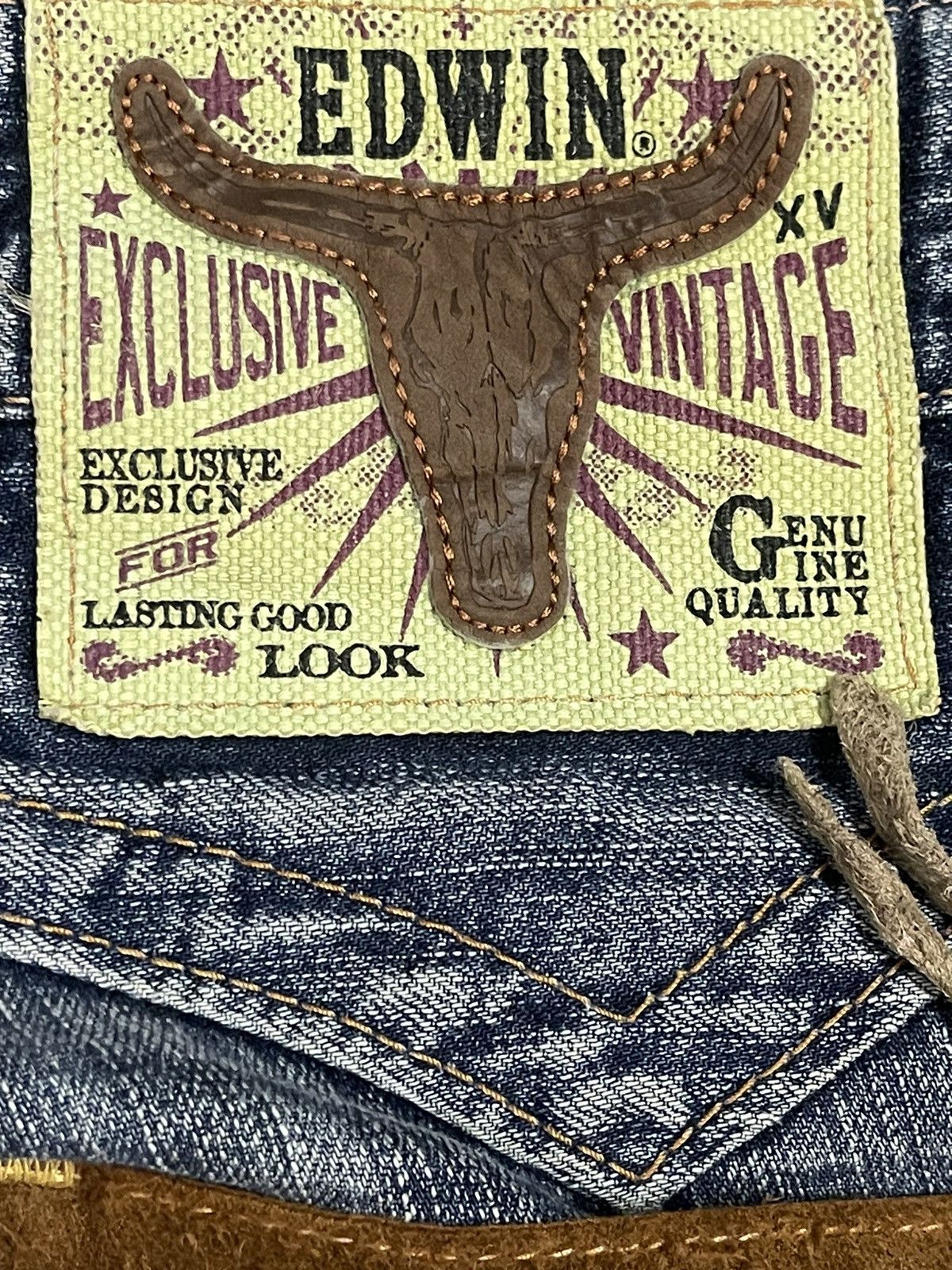 Edwin Edwin XV Exclusive Vintage Blue Bleached Style Loose Jeans Size US 32 / EU 48 - 8 Thumbnail