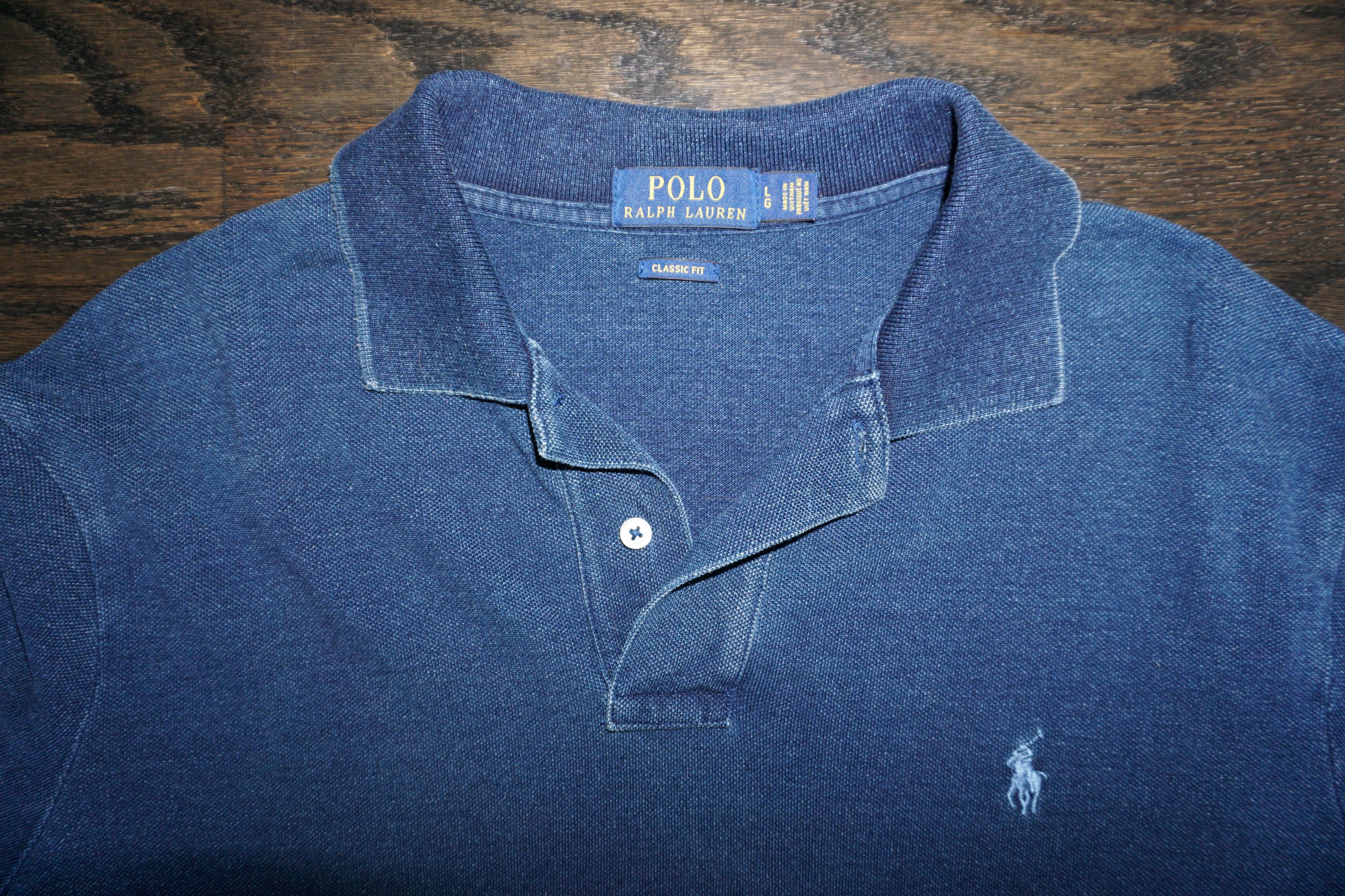 Polo Ralph Lauren Polo Ralph Lauren denim indigo polo Size US L / EU 52-54 / 3 - 2 Thumbnail