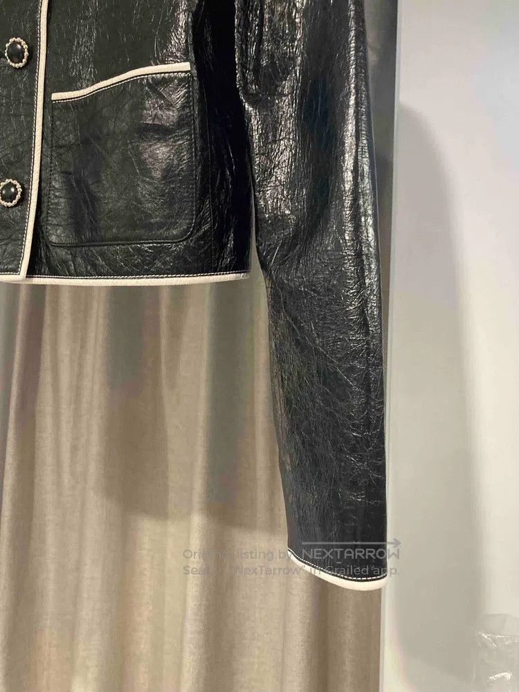 Chanel Chanel 21A black pearl buckle doll collar two pockets blac Size XXS / US 00 / IT 34 - 4 Thumbnail