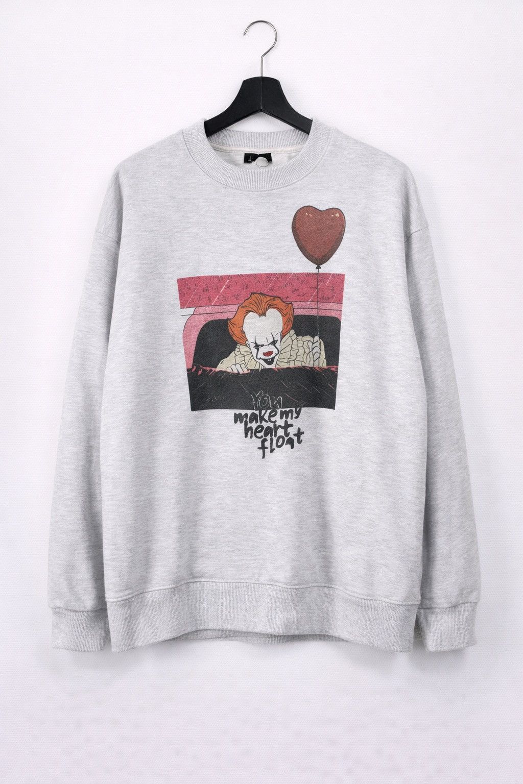 Expert Horror IT Pennywise Graphic Sweatshirt Grey Horror Movie Crewneck Size US L / EU 52-54 / 3 - 1 Thumbnail