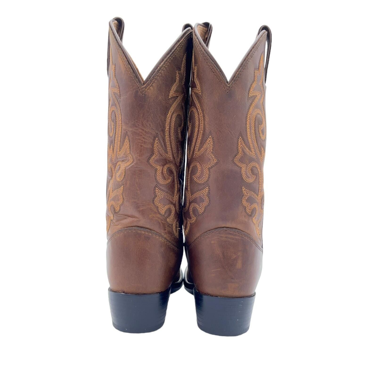 Justin Justin Cowboy Western Leather Boots Brown Youth 4 D 2253 Size US 5 / EU 37 - 5 Thumbnail