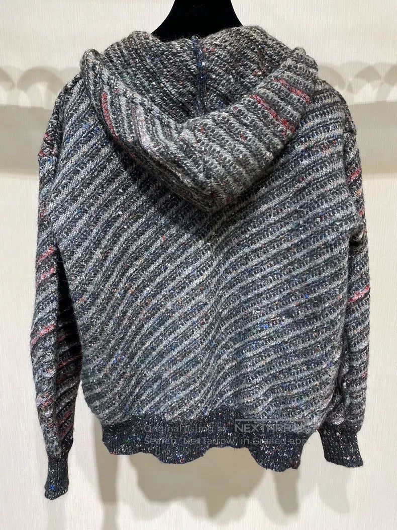 Chanel Full sequin braided hooded sweatshirt jacket