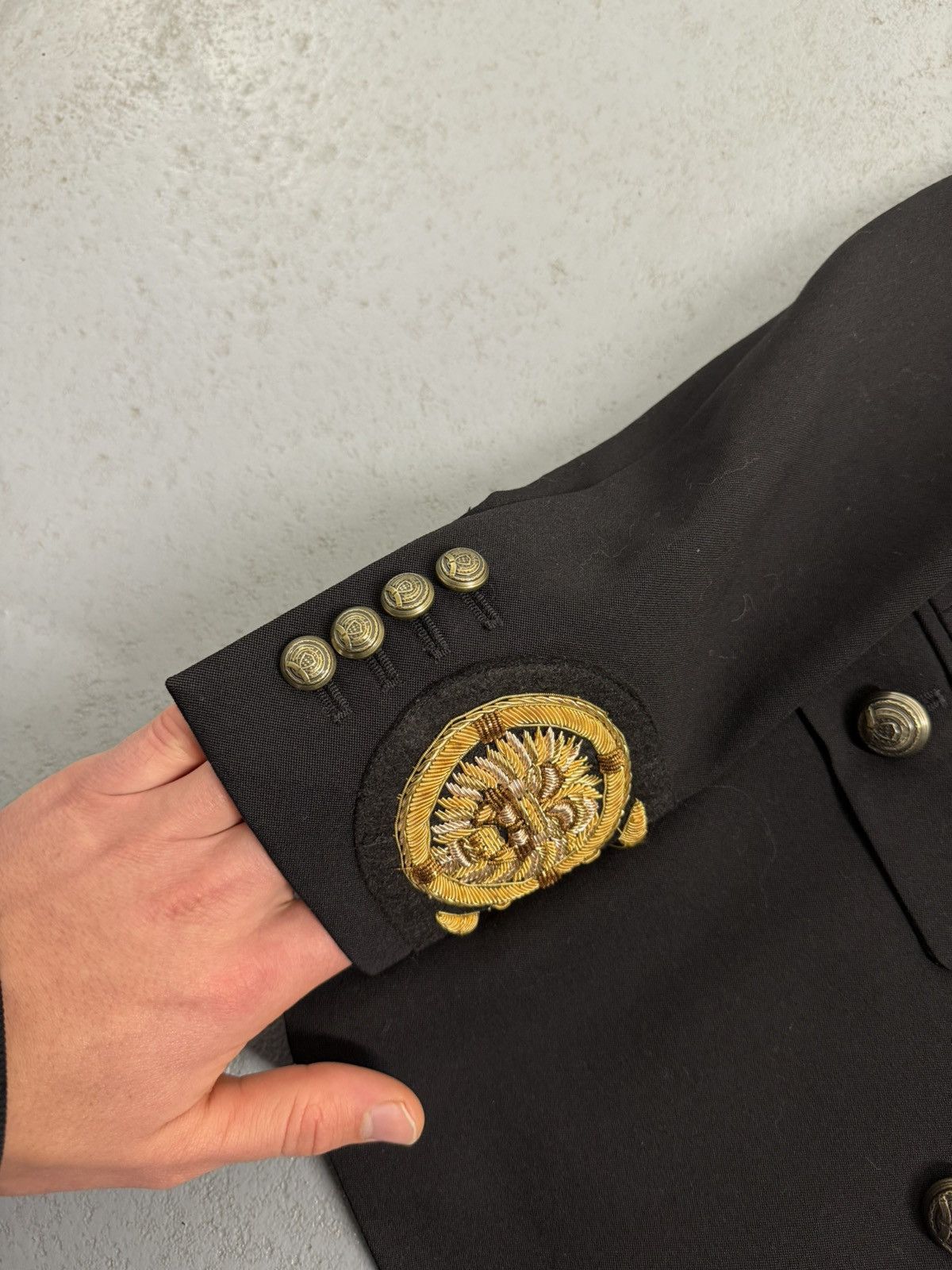 Balmain × H&M Balmain x H&M Black Shawl Collar Napoleon Wool Jacket Size 40R - 11 Thumbnail