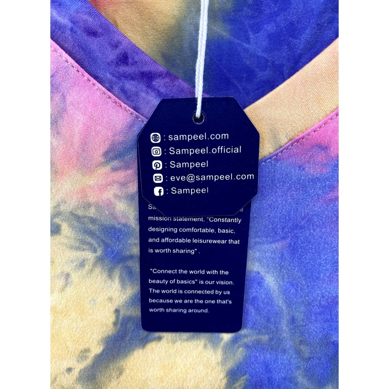 Vintage Sampeel Tie-Dye Sleeveless Tank Top XL Women’s New Blue Size XL / US 12-14 / IT 48-50 - 3 Thumbnail