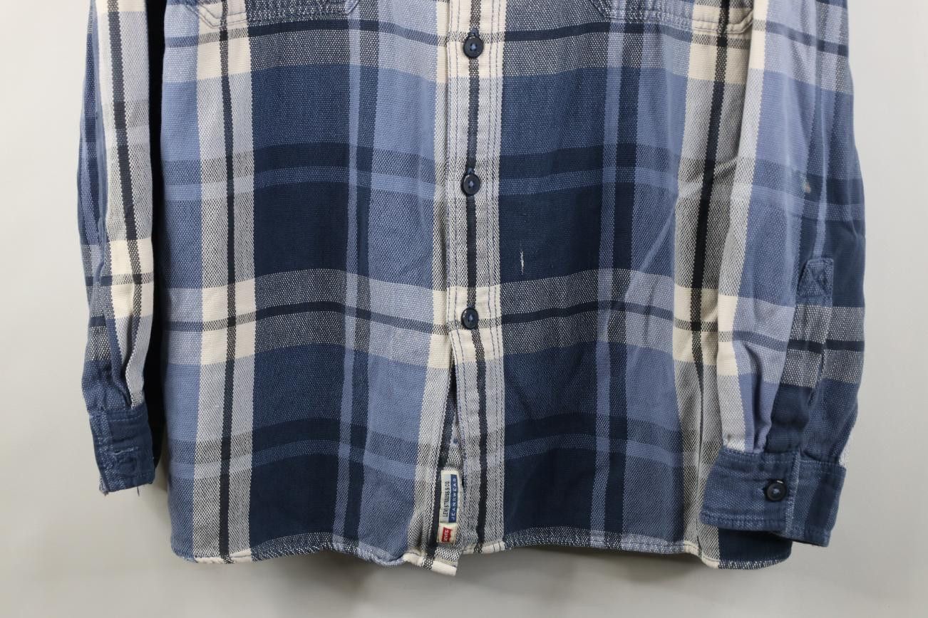 Levi's Vintage 90s Levis Baggy Cotton Flannel Button Shirt Plaid Size US XXL / EU 58 / 5 - 3 Thumbnail