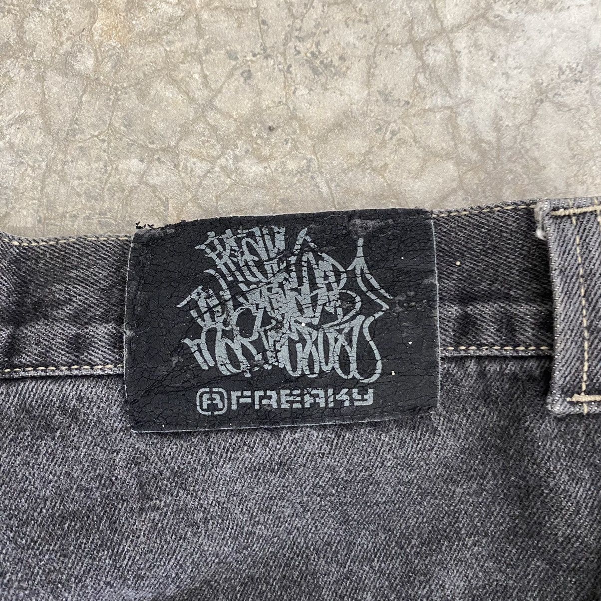 JNCO Vintage Freaky Massivebob Faded Grey Baggy Denim Jeans Size US 29 - 21 Thumbnail