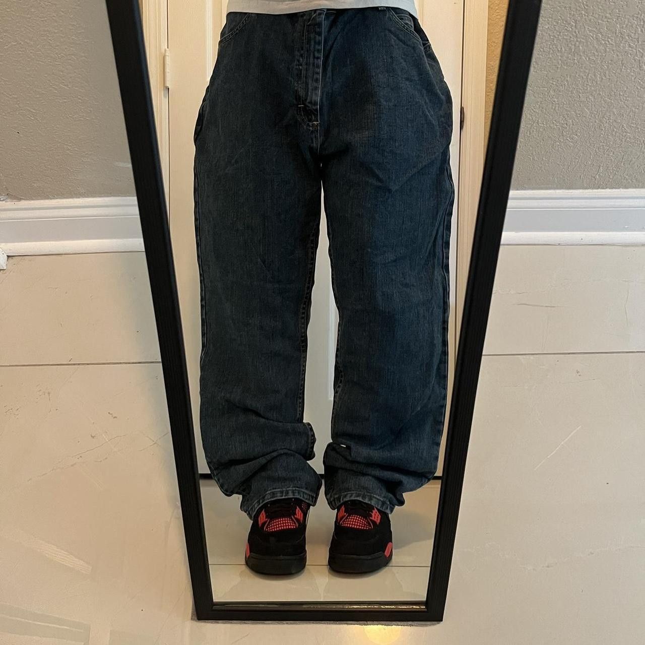Vintage Vintage Y2K/2000s Baggy Grunge Dark Wash Denim Jeans! Size US 42 / EU 58 - 1 Thumbnail
