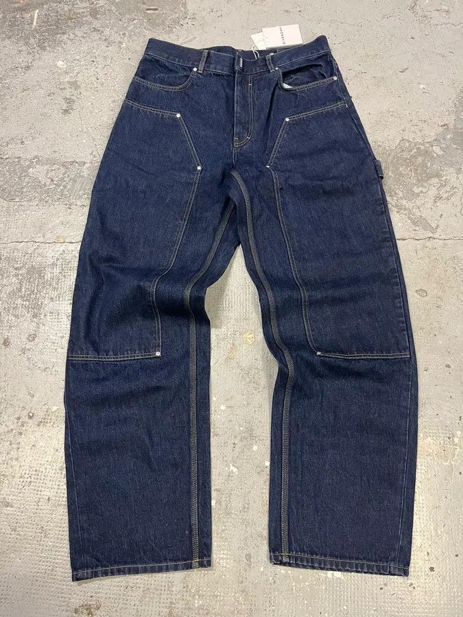 Givenchy × Vintage SS2024 Givenchy 4G Cargo Denim Brut Carpenter Jeans Size US 34 / EU 50 - 2 Thumbnail