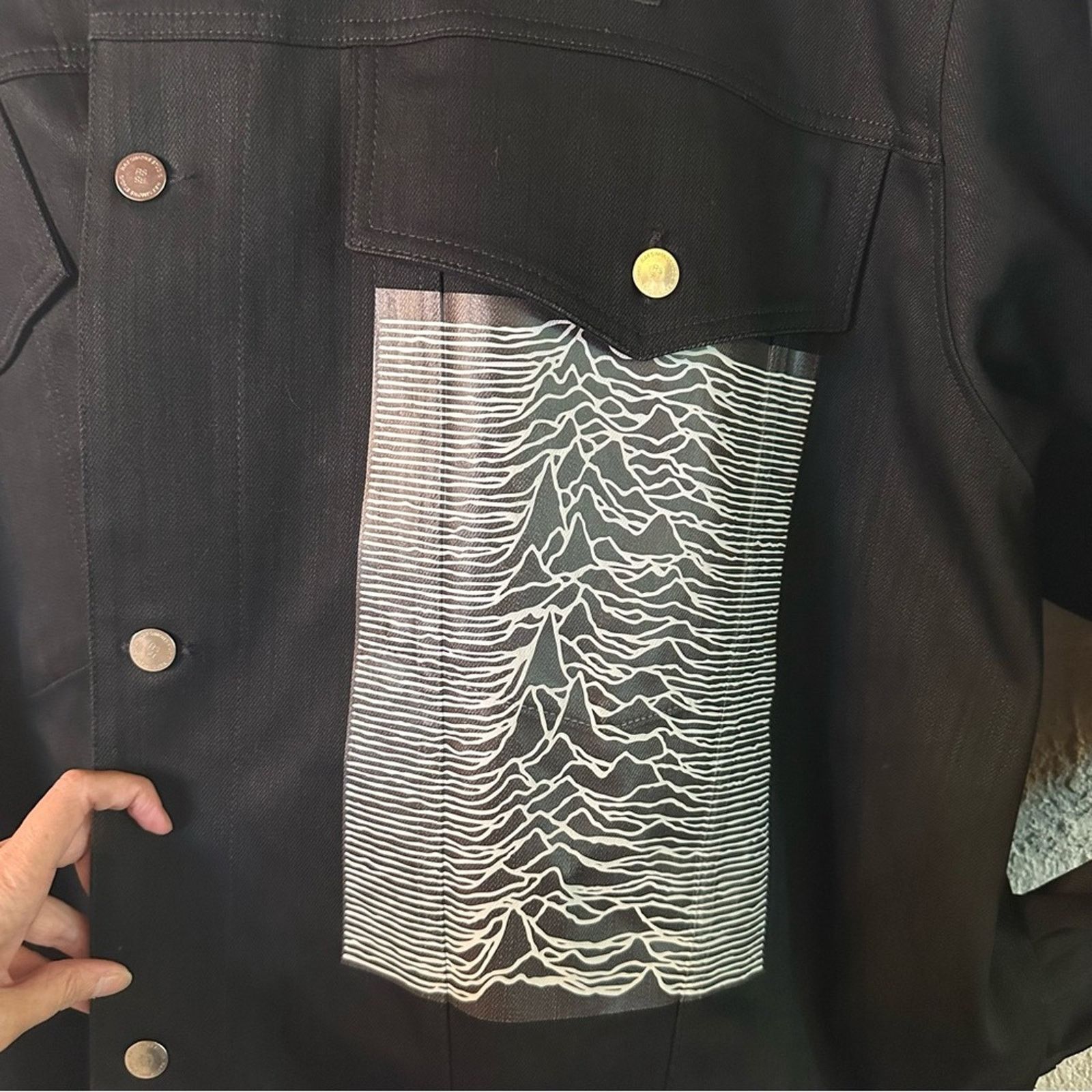 Joy Division × Raf Simons Redux SS18 Joy Division Black Denim Jacket size M Logo Patch Size US M / EU 48-50 / 2 - 6 Thumbnail