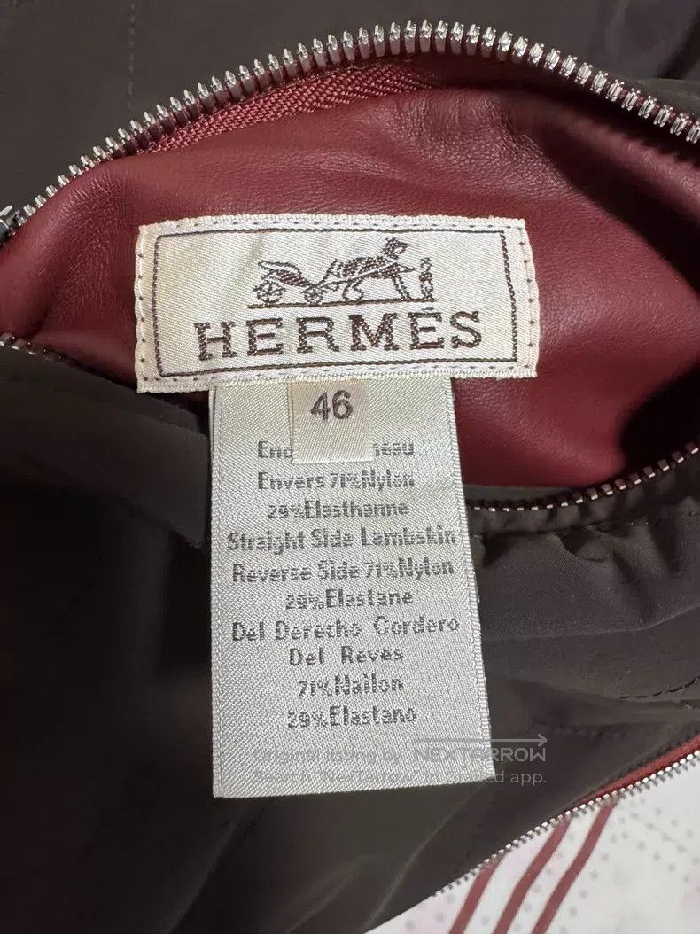 Hermes Hermes Leather and Cotton Jacket, Two-way Wear, Soft Nappa Size US S / EU 44-46 / 1 - 7 Thumbnail