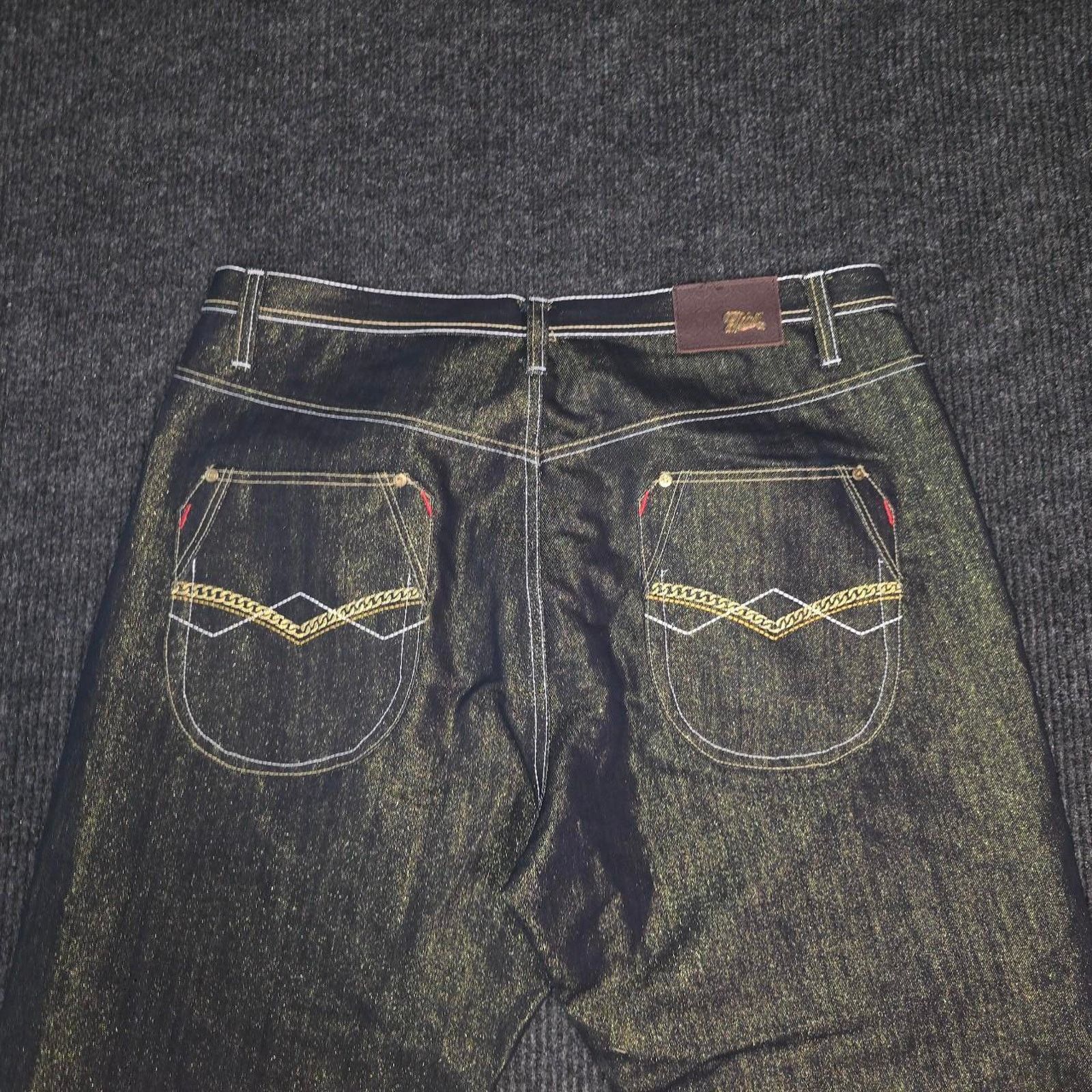 Other Crazy Gold and Black denim baggy jeans by G-Unit Size US 38 / EU 54 - 3 Thumbnail