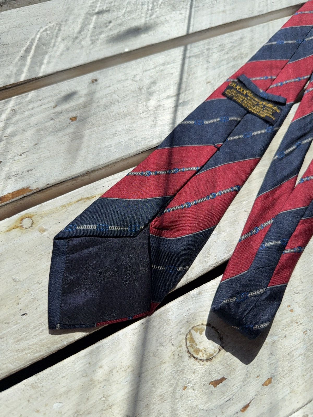 Gucci Rare Luxury Vintage Monogram 90s GUCCI Tie Size ONE SIZE - 7 Thumbnail