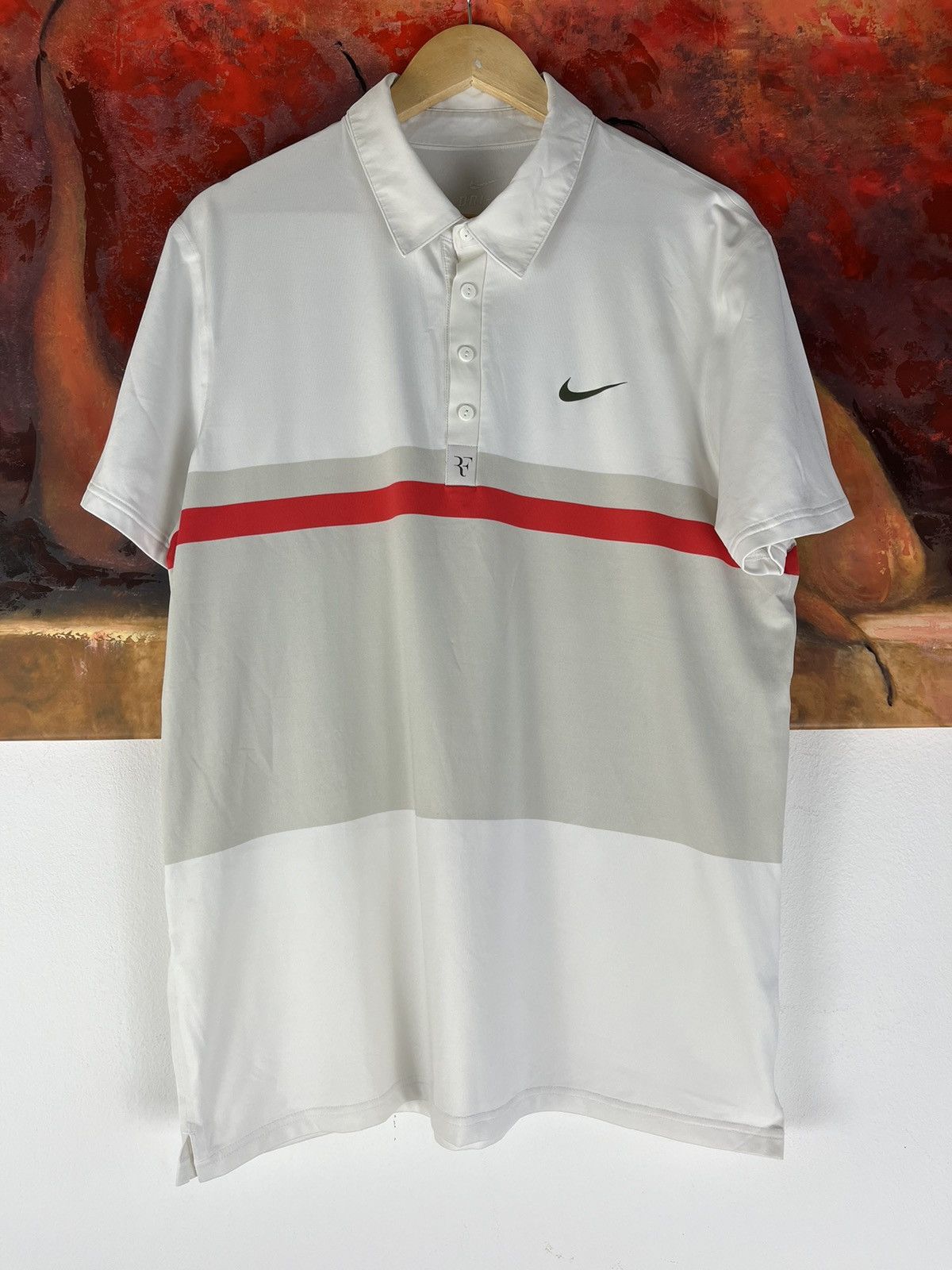 Nike Roger Federer 2012 Australian Open Indian Tennis Polo l