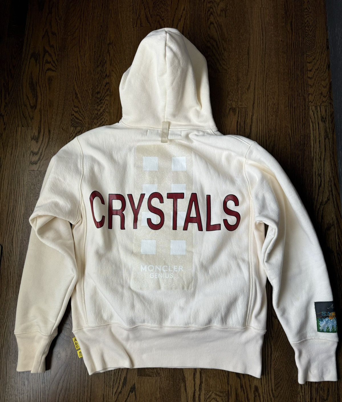 Advisory Board Crystals × Moncler Medium ABC Moncler Hoodie Cream Glitter Embroidery ABC 123. Size US M / EU 48-50 / 2 - 2 Thumbnail