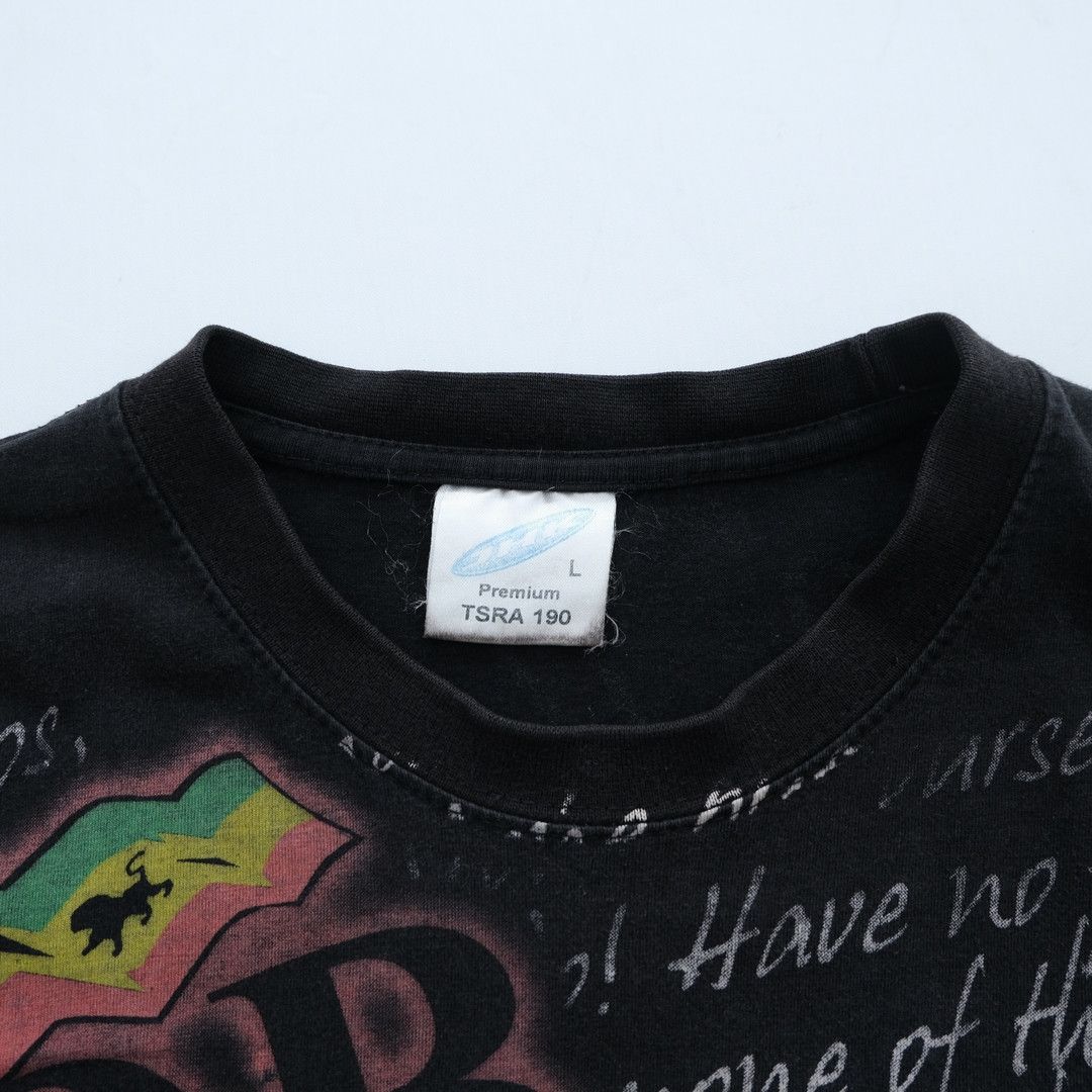 Bob Marley 1990s Bob Marley Redemption Song Lyrics AOP Black Tee unisex Size US L / EU 52-54 / 3 - 4 Thumbnail