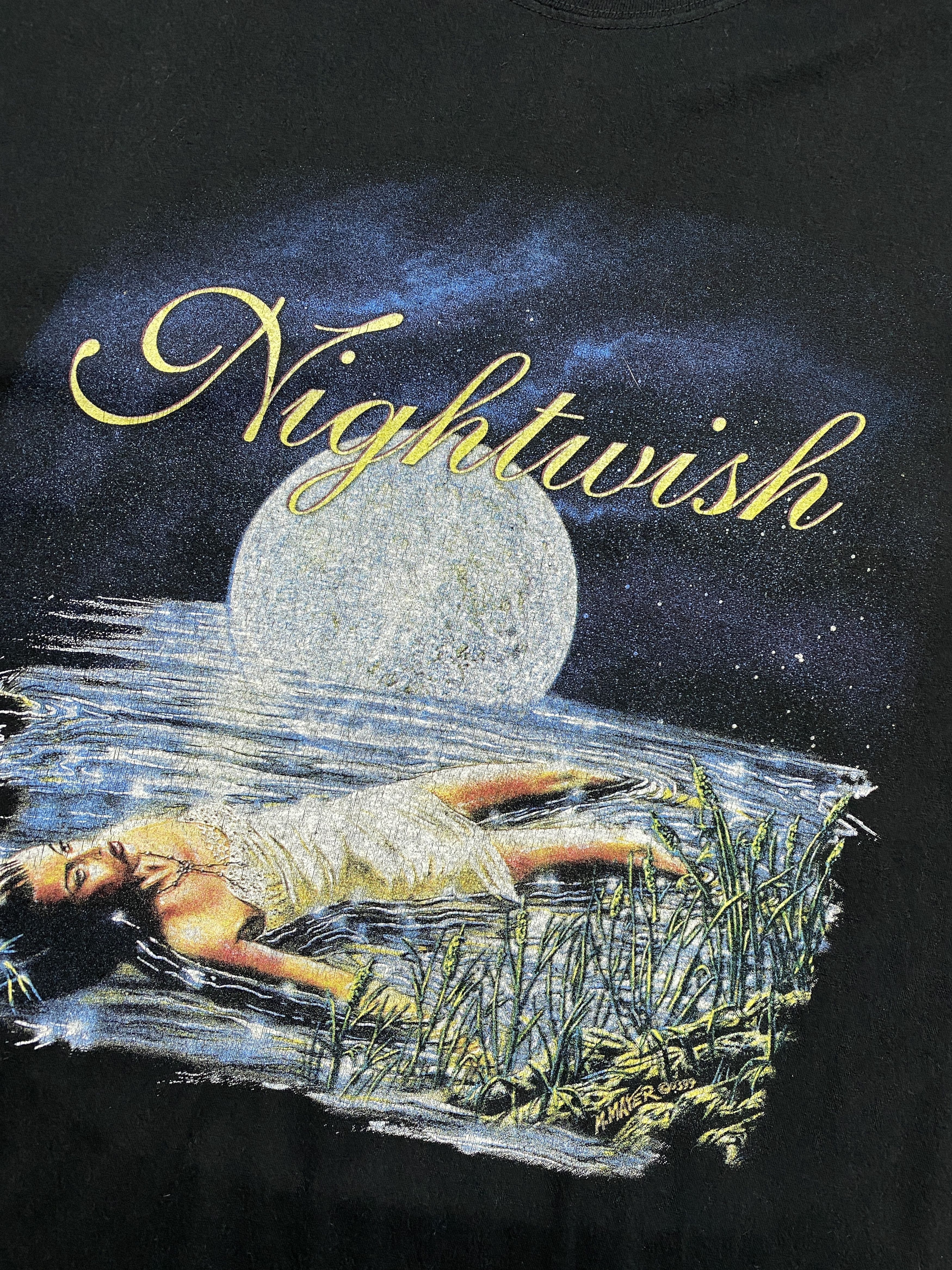 Band Tees × Vintage Nightwish 1999 Vintage Rock Band T-Shirt Size US XL / EU 56 / 4 - 3 Thumbnail