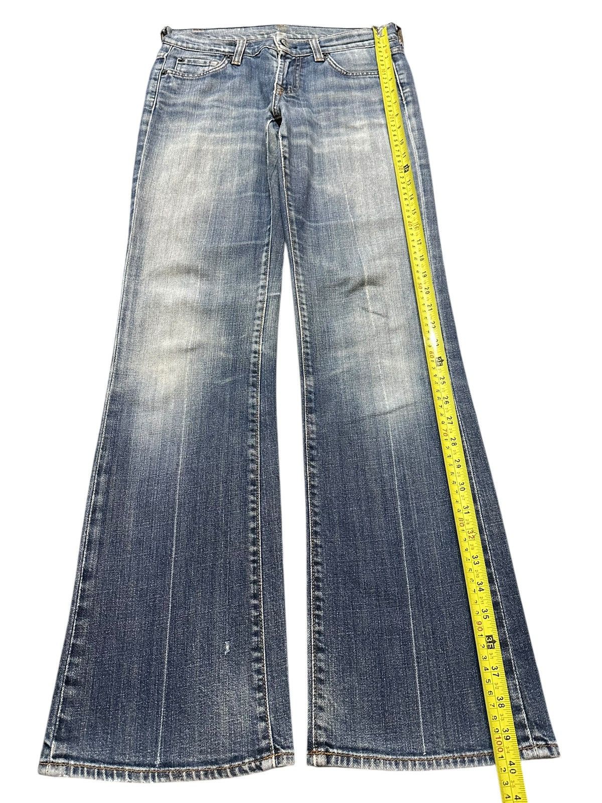 Other Vintage Japanese Brand Blue Faded Wash Style Flare Jeans Size US 28 / EU 44 - 11 Thumbnail