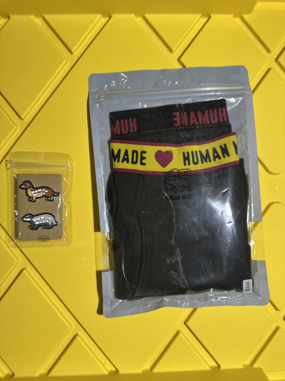 Human Made Human Made Men's Hmmd Boxer Brief in Black + Pin Size 28 - 1 Thumbnail