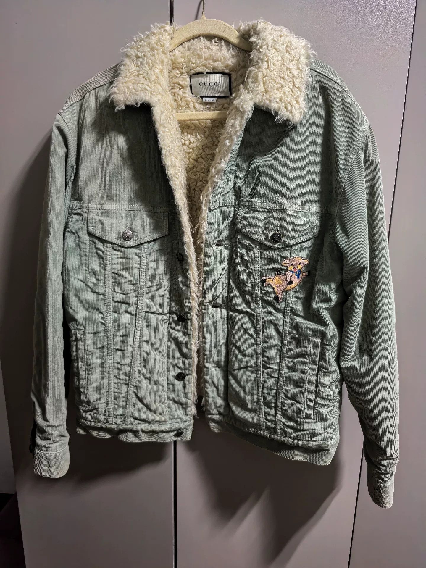 Gucci GUCCI Corduroy Jacket with Shearling Detail Size M / US 6-8 / IT 42-44 - 1 Thumbnail