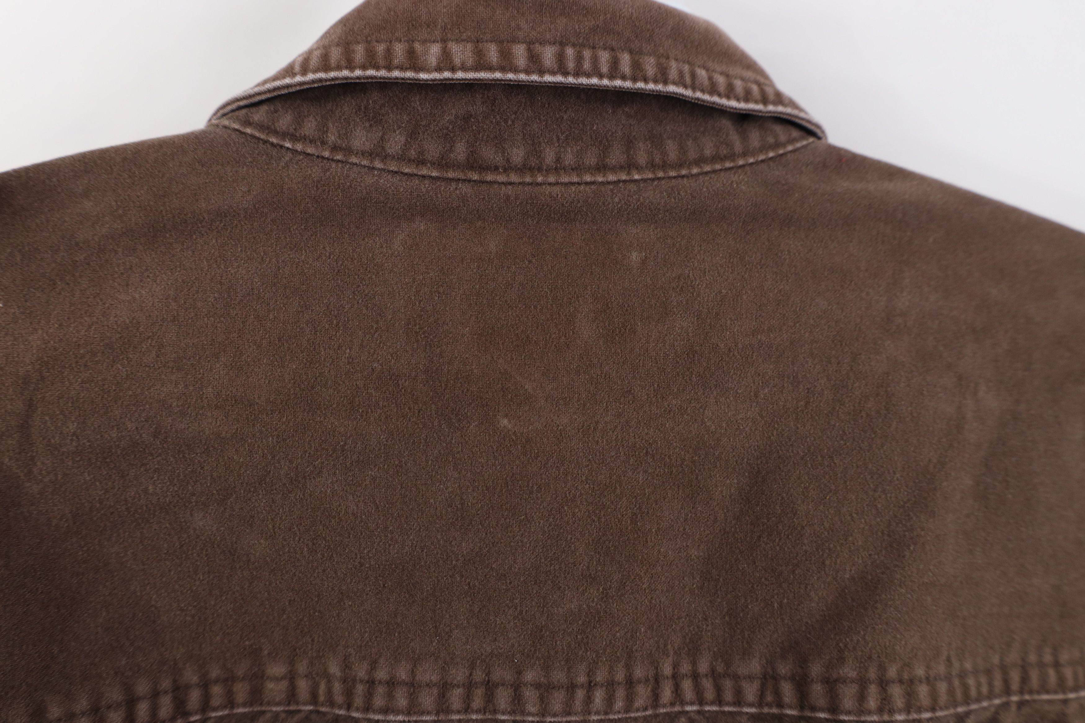 Vintage Vintage 90s Y2K Streetwear Chamois Coth Button Shirt Brown Size US XXL / EU 58 / 5 - 14 Thumbnail