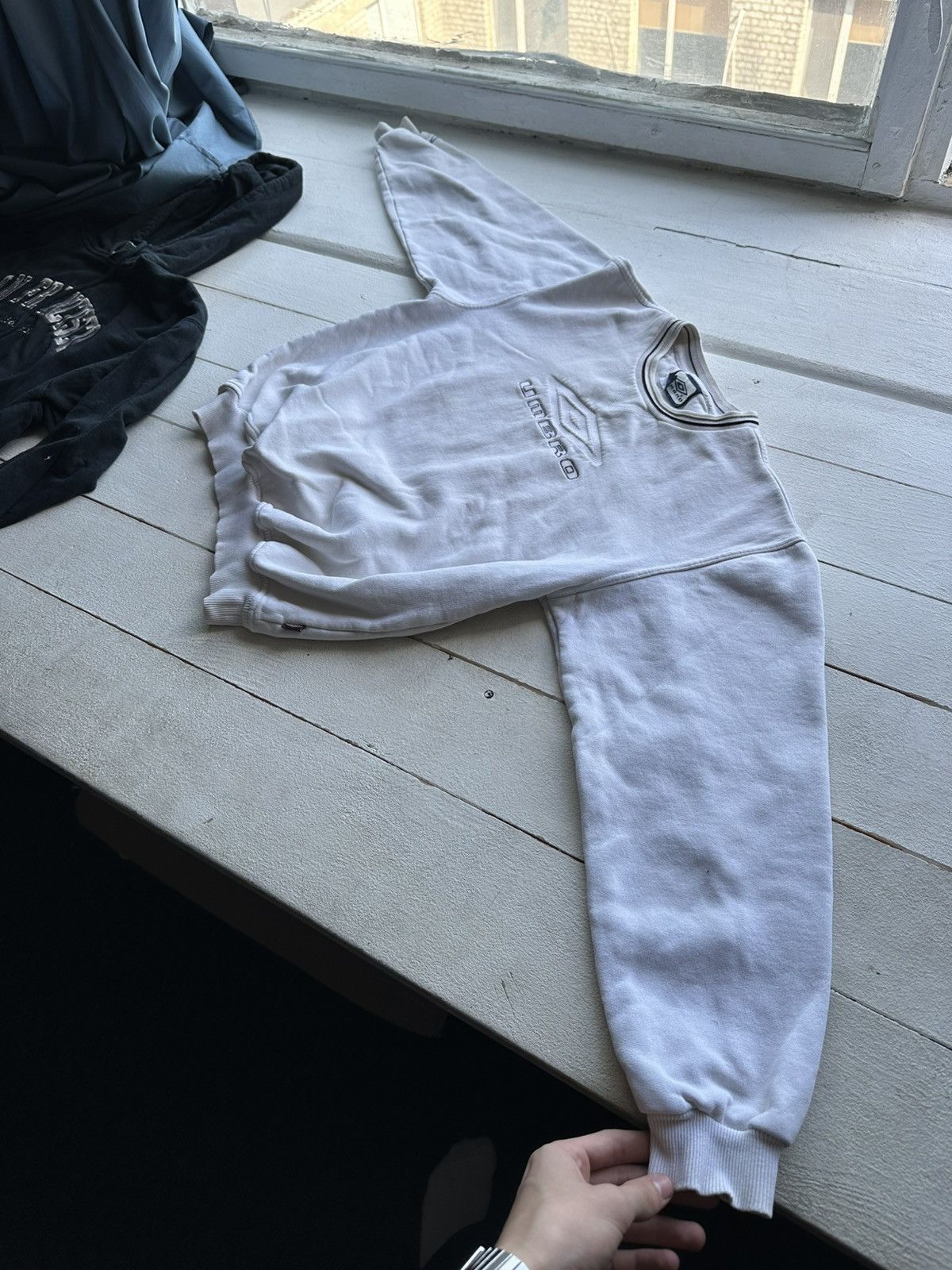 Umbro × Vintage 🚨90s UMBRO Big Logo WHITE Oversized Sweatshirt y2k rare Size US M / EU 48-50 / 2 - 2 Thumbnail