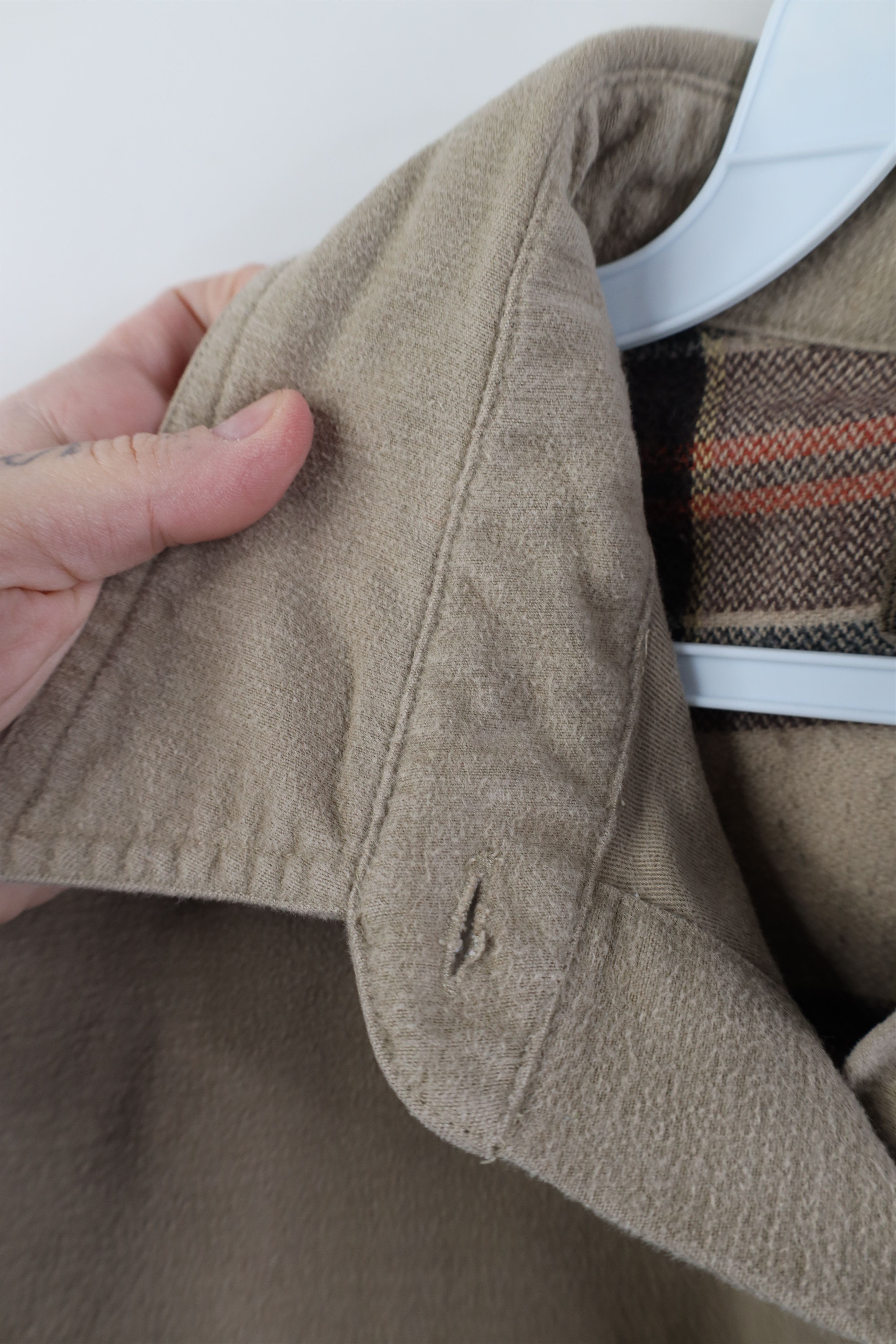 Vintage Vintage 90s Streetwear Chamois Cloth Button Shirt Size L / US 10 / IT 46 - 8 Thumbnail