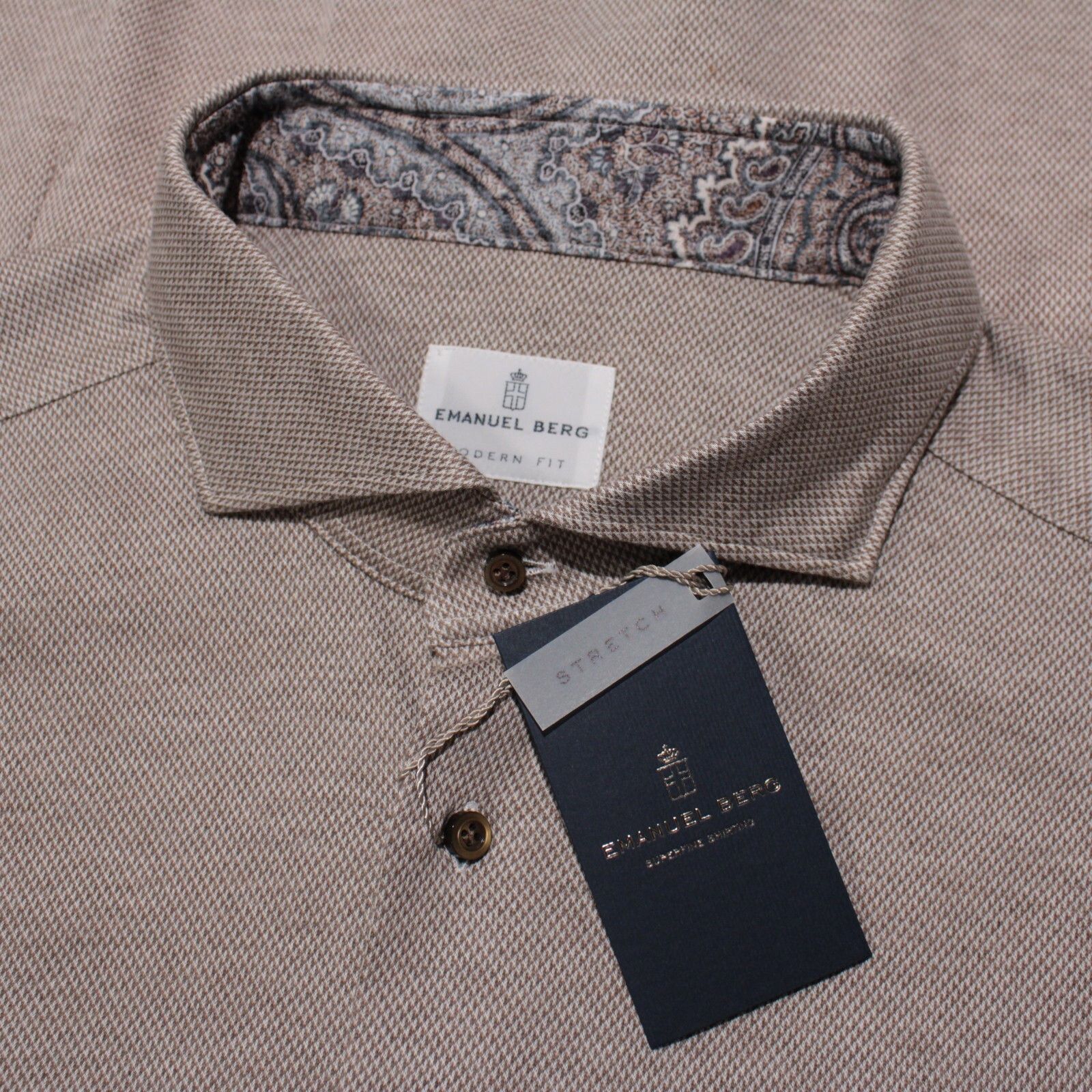 Other Emanuel Berg New with tags Shirt Size XL US In Brown Size US XL / EU 56 / 4 - 1 Thumbnail