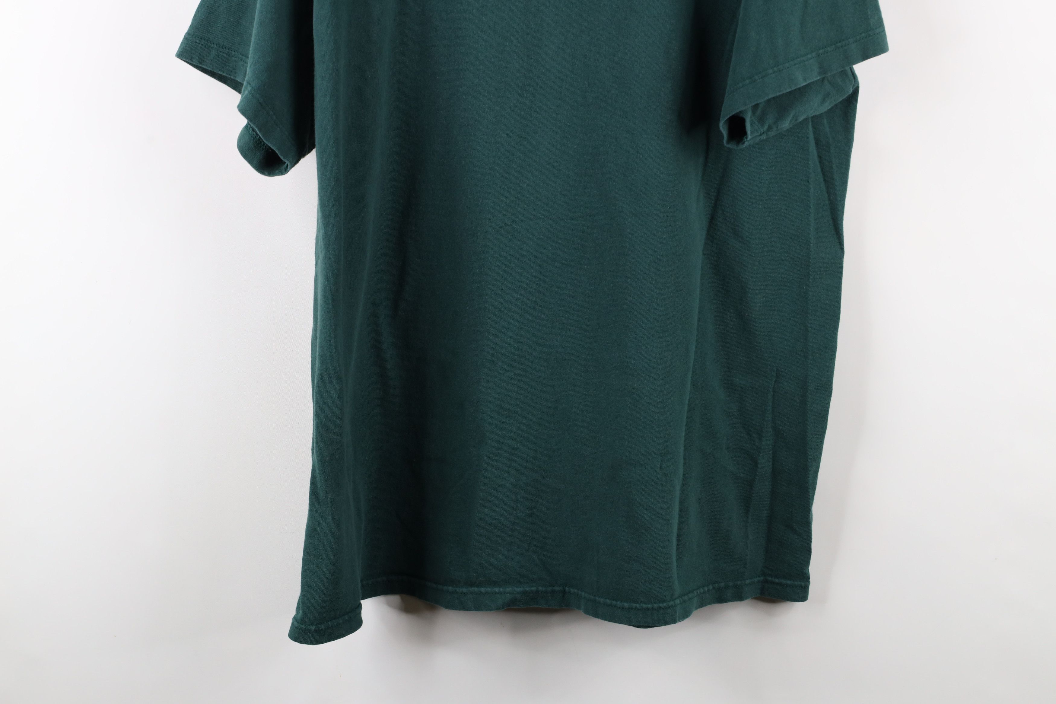 Nike × Vintage Vintage 90s Nike Travis Scott Mini Swoosh T-Shirt Green USA Size US L / EU 52-54 / 3 - 14 Thumbnail