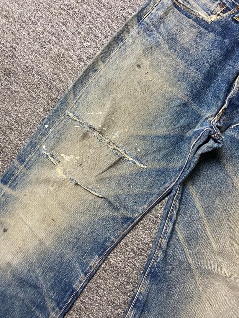 Levi's 🔥 Vintage LEVIS Selvedge Distressed Denim Jeans 🔥 (135) Size US 30 / EU 46 - 11 Thumbnail