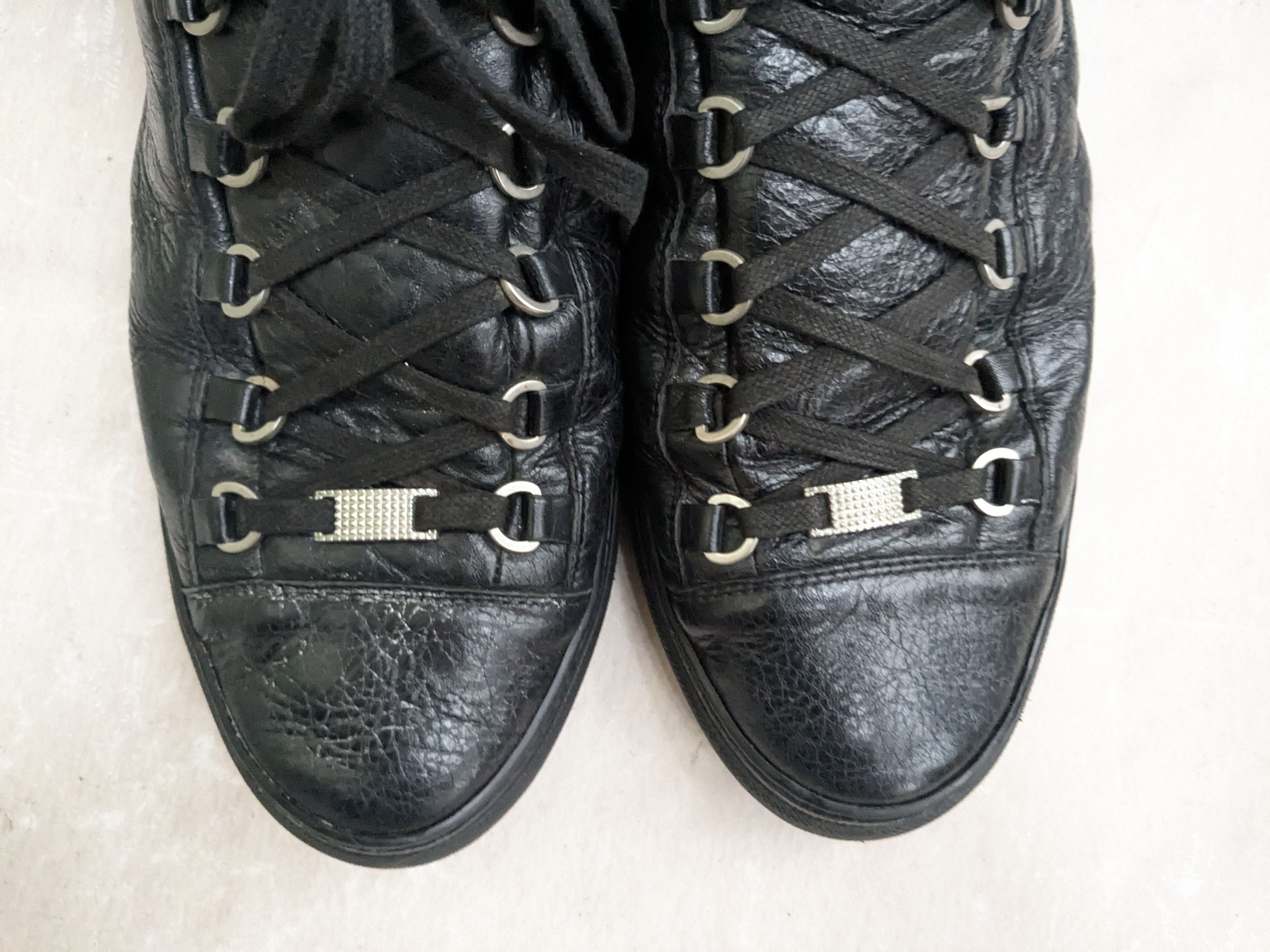 Balenciaga Balenciaga Arena Black 12 High Tops Leather Size US 12 / EU 45 - 3 Thumbnail