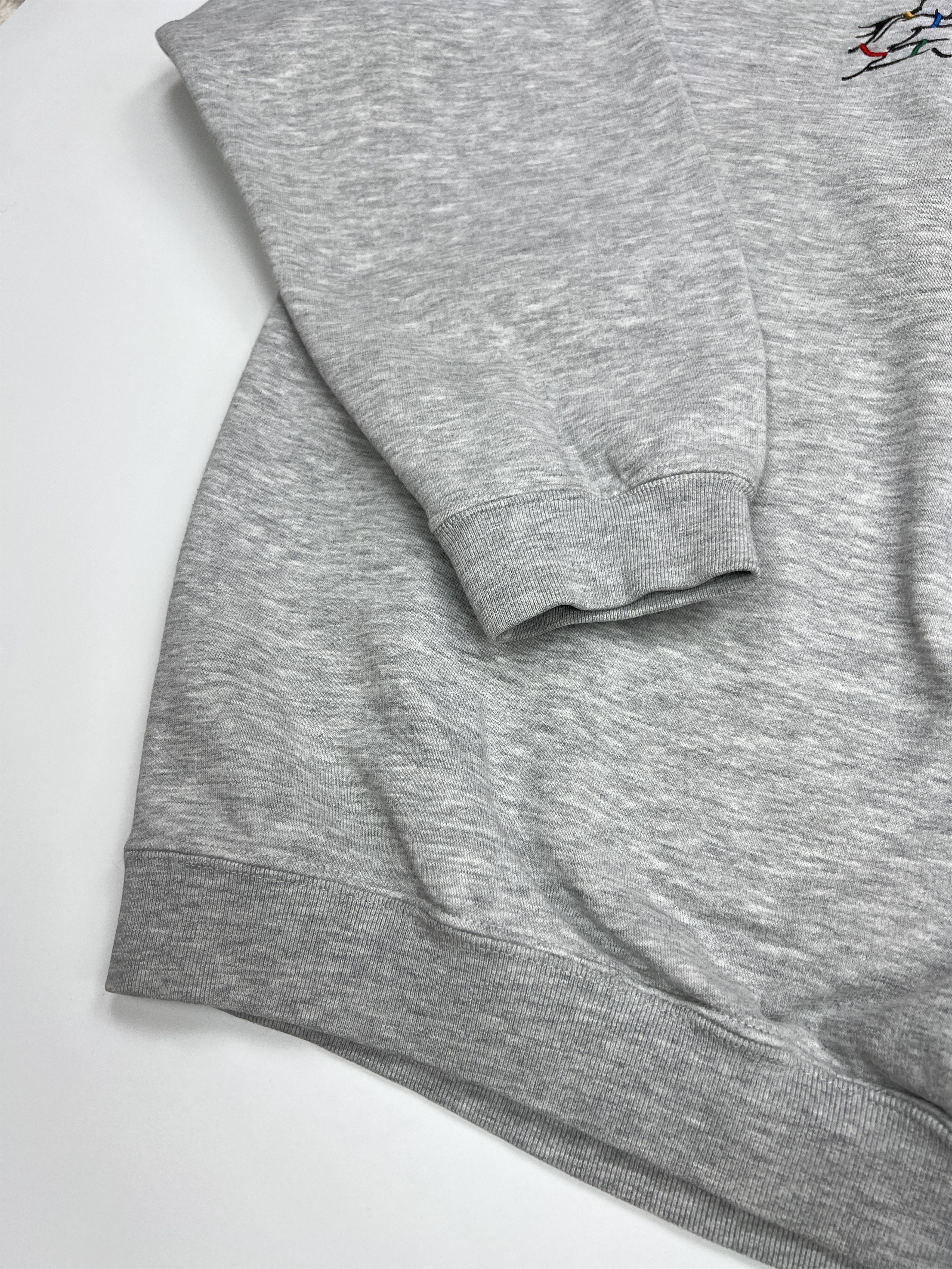 Nike Vintage Nike Swoosh Logo Gray Sweatshirt "Athletissma" Size US L / EU 52-54 / 3 - 9 Thumbnail