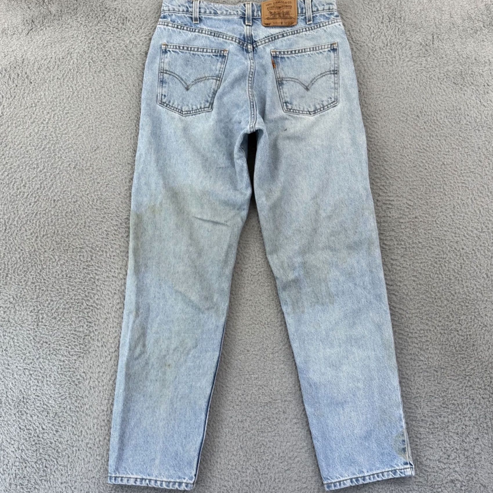 Levi's VINTAGE Levi's 550 Jeans Mens 30x32 Blue Relaxed 90s Orange Tab Grunge Zip Denim Shirt Size US 30 / EU 46 - 7 Thumbnail