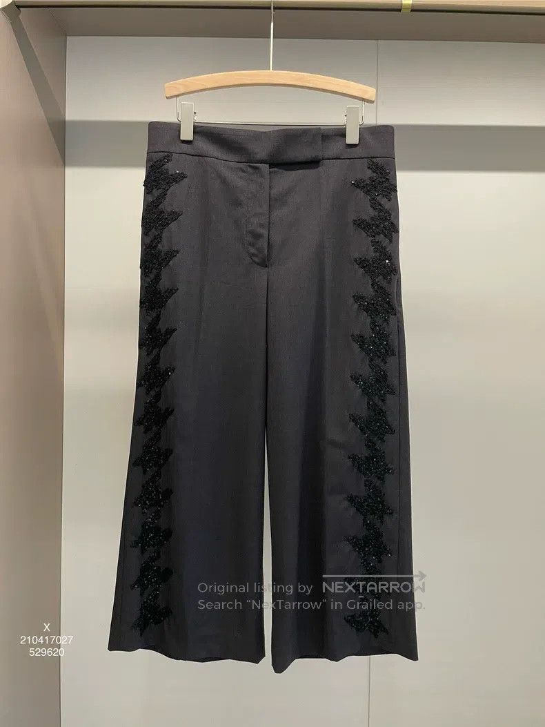 Brunello Cucinelli Black and Grey Sequin Embroidered Wool