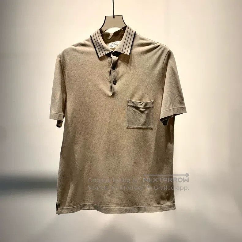 Hermes Hermes Front Pocket Logo Embroidered Short Sleeve Polo Shi Size US M / EU 48-50 / 2 - 1 Thumbnail