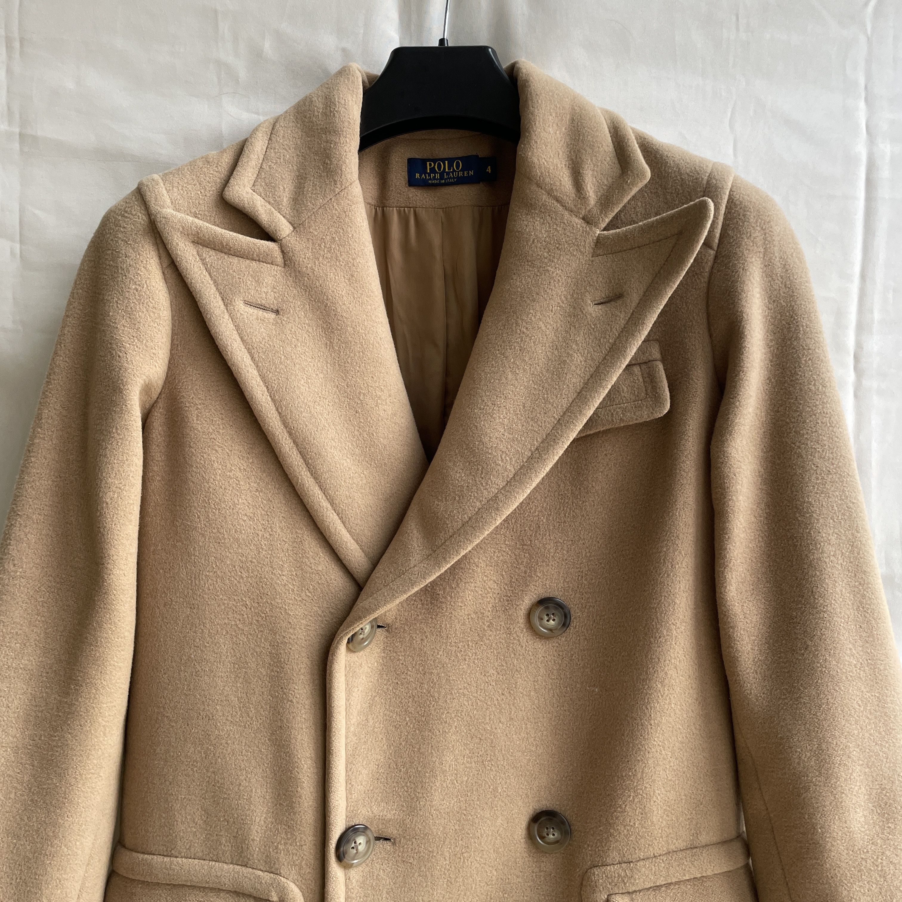 Polo Ralph Lauren Polo Ralph Lauren Womens Camel Hair Double Breasted Overcoat Size S / US 4 / IT 40 - 5 Thumbnail