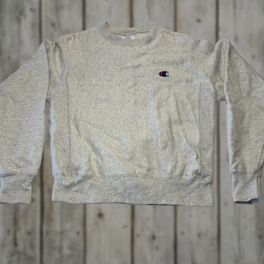 Champion Champion Reverse Weave Pullover Crewneck Sweatshirt Mens Small Gray Reversible 90s Gym Training Regular Fit Sweatshirt Size US S / EU 44-46 / 1 - 1 Thumbnail