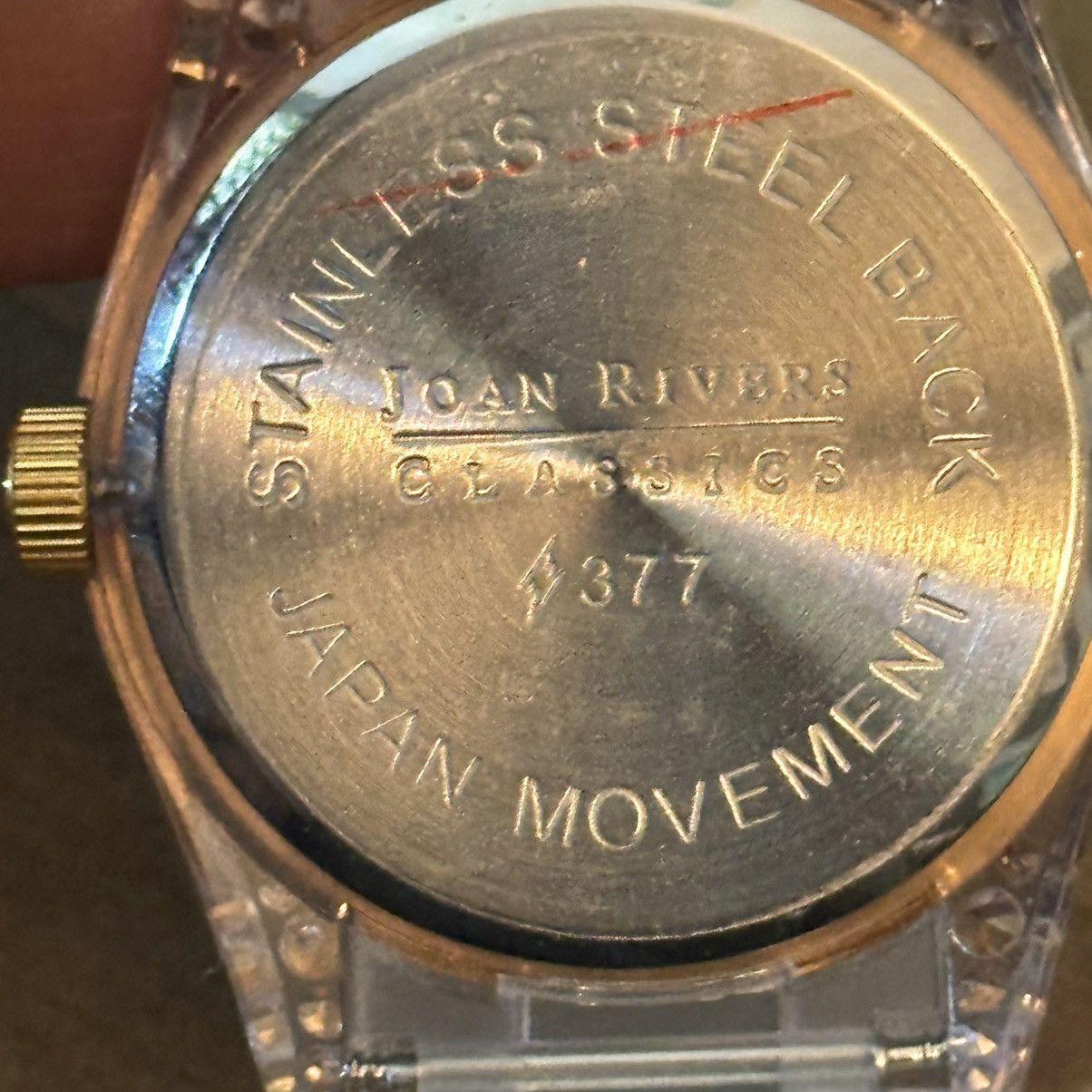 Joan Rivers Vintage Joan Rivers clear acrylic crystal accent watch Size ONE SIZE - 3 Thumbnail